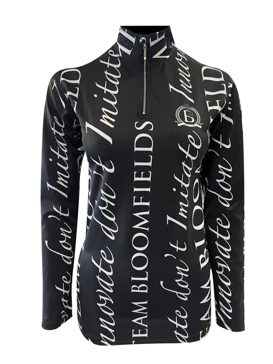 Big Print Black Base Layer