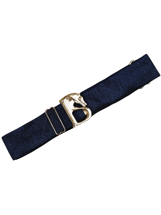 Metallic Navy With Gold B Belt
