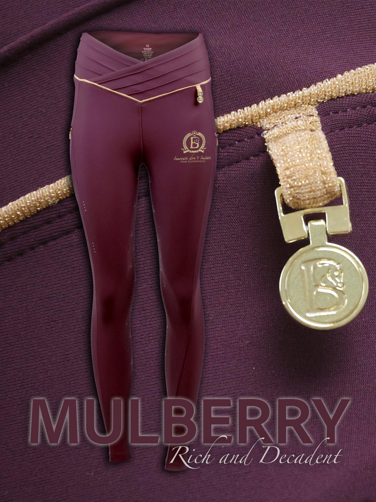Maya Pleated Mulberry Leggings
