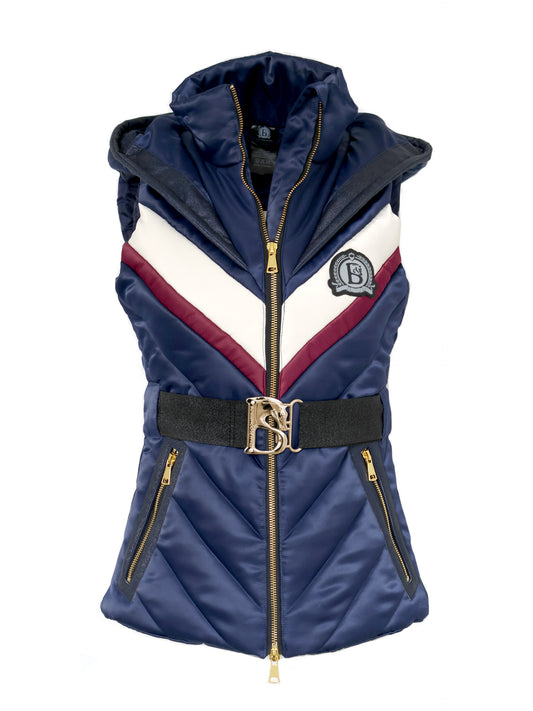 Ella Navy Hooded Gilet