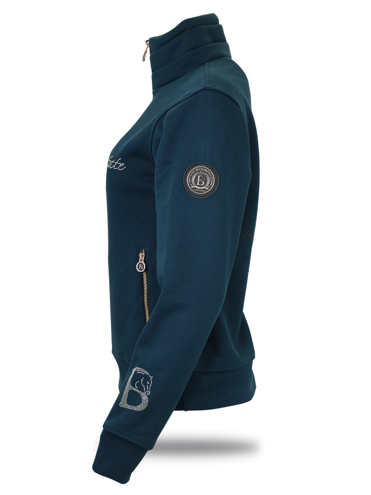 Sade Petrol Blue Quarter Zip Jumper