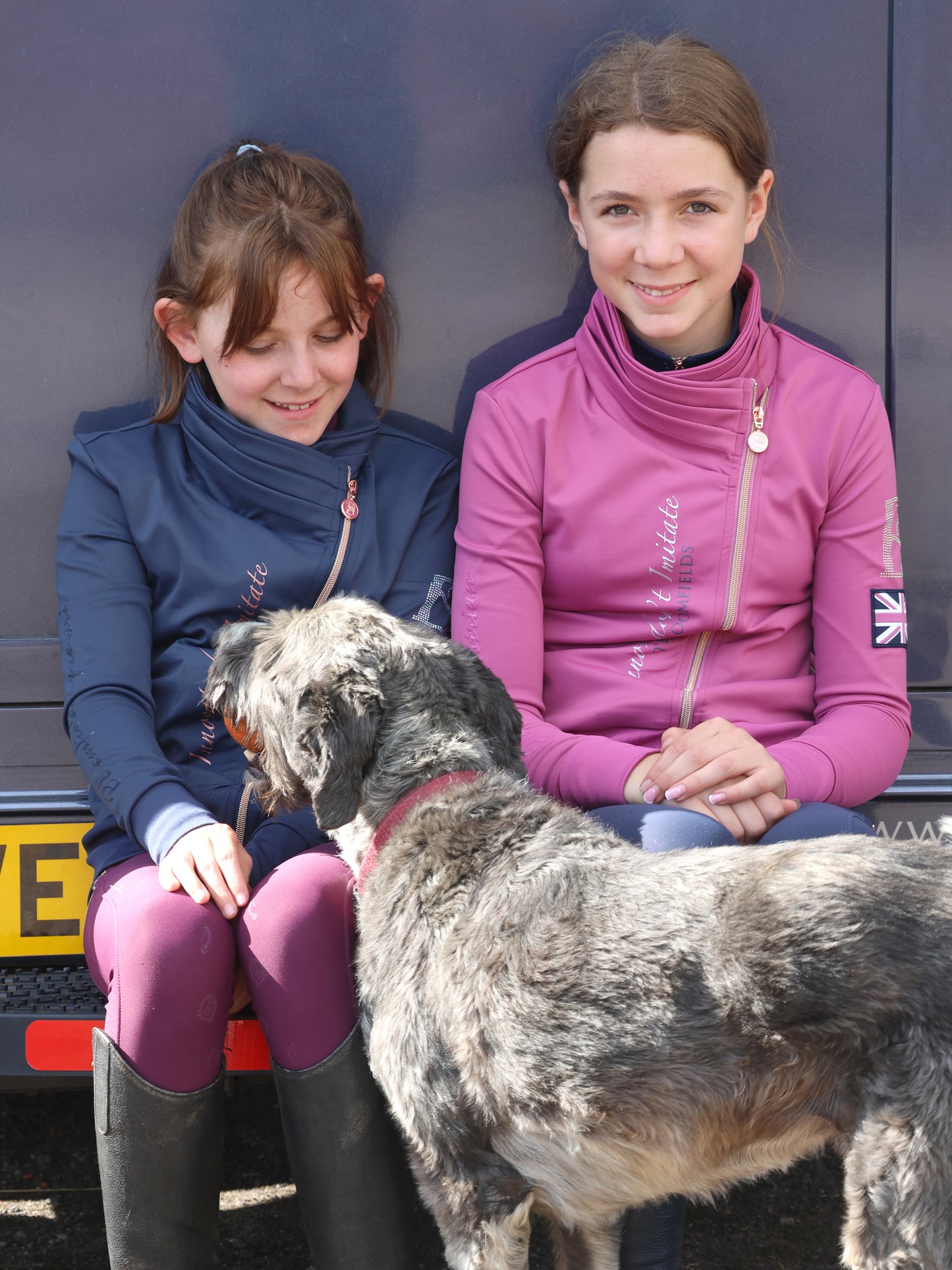 Sabrina Mini Sport in Navy With Ruffle Collar Top