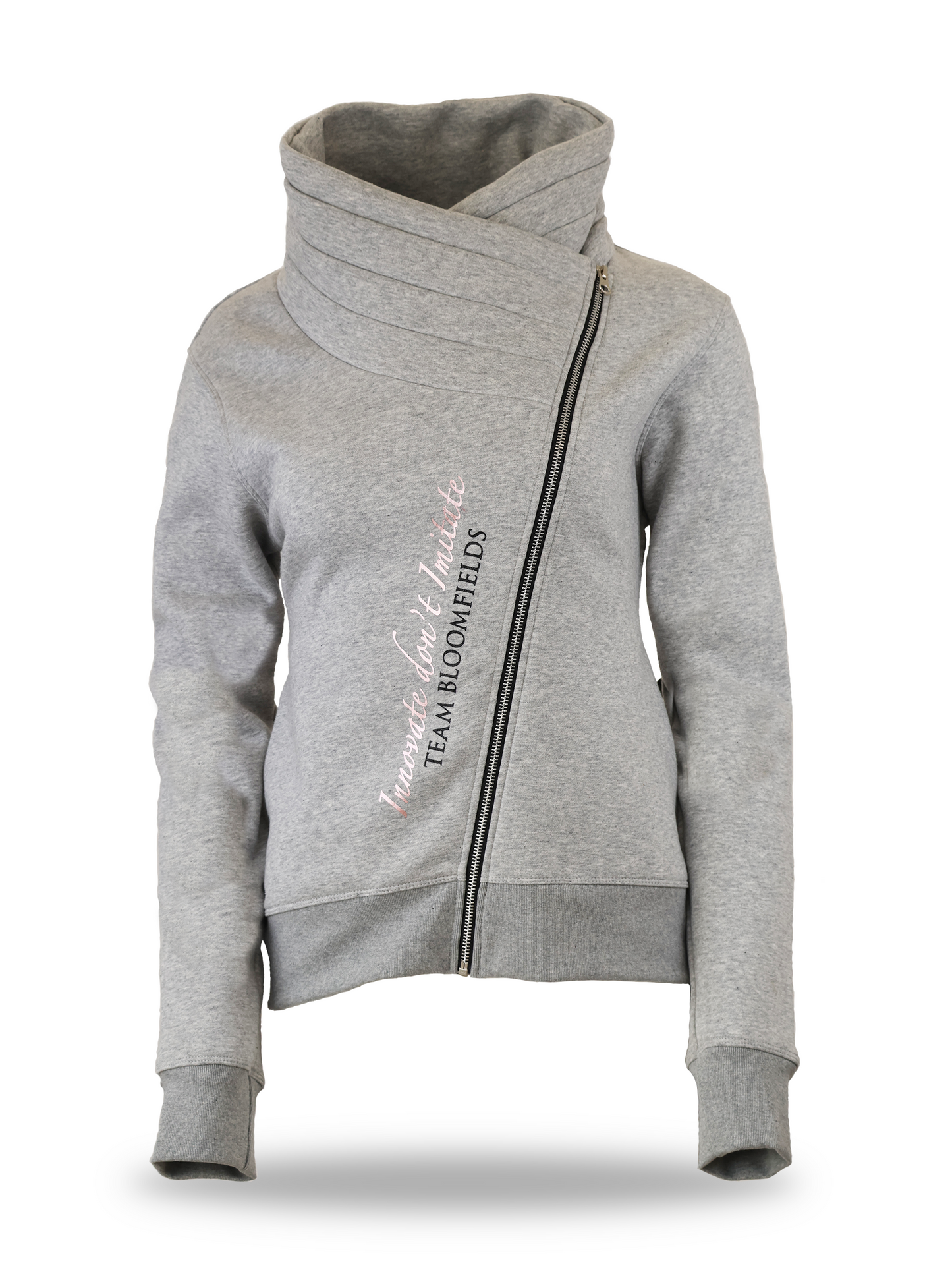 Sabrina Marl Grey Mini Ruffle Collar Top