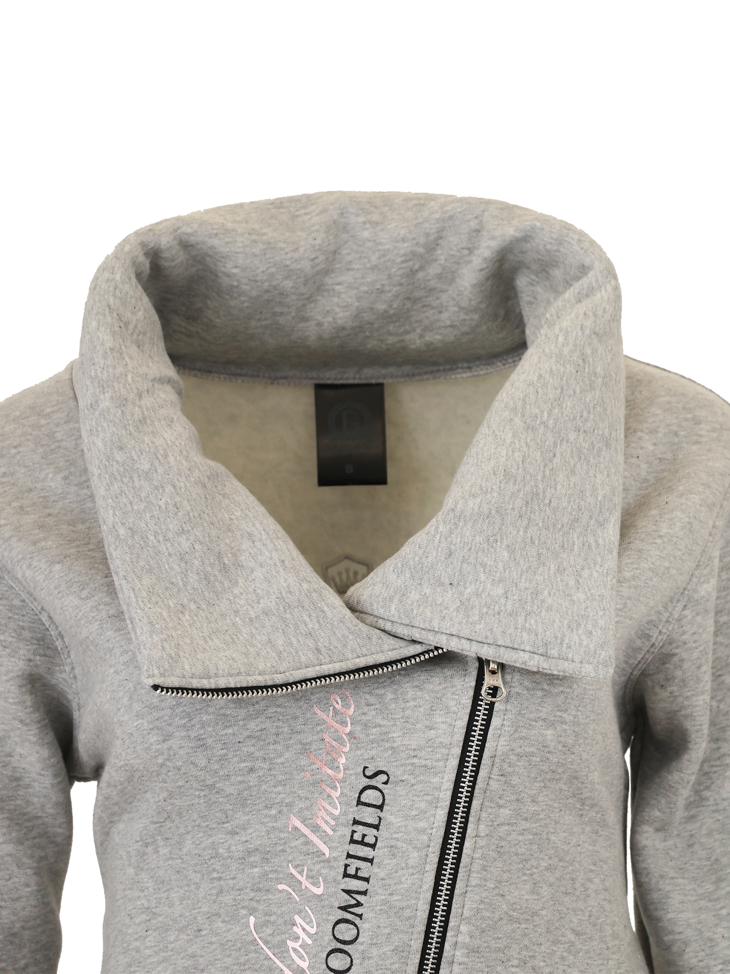 Sabrina Marl Grey Mini Ruffle Collar Top