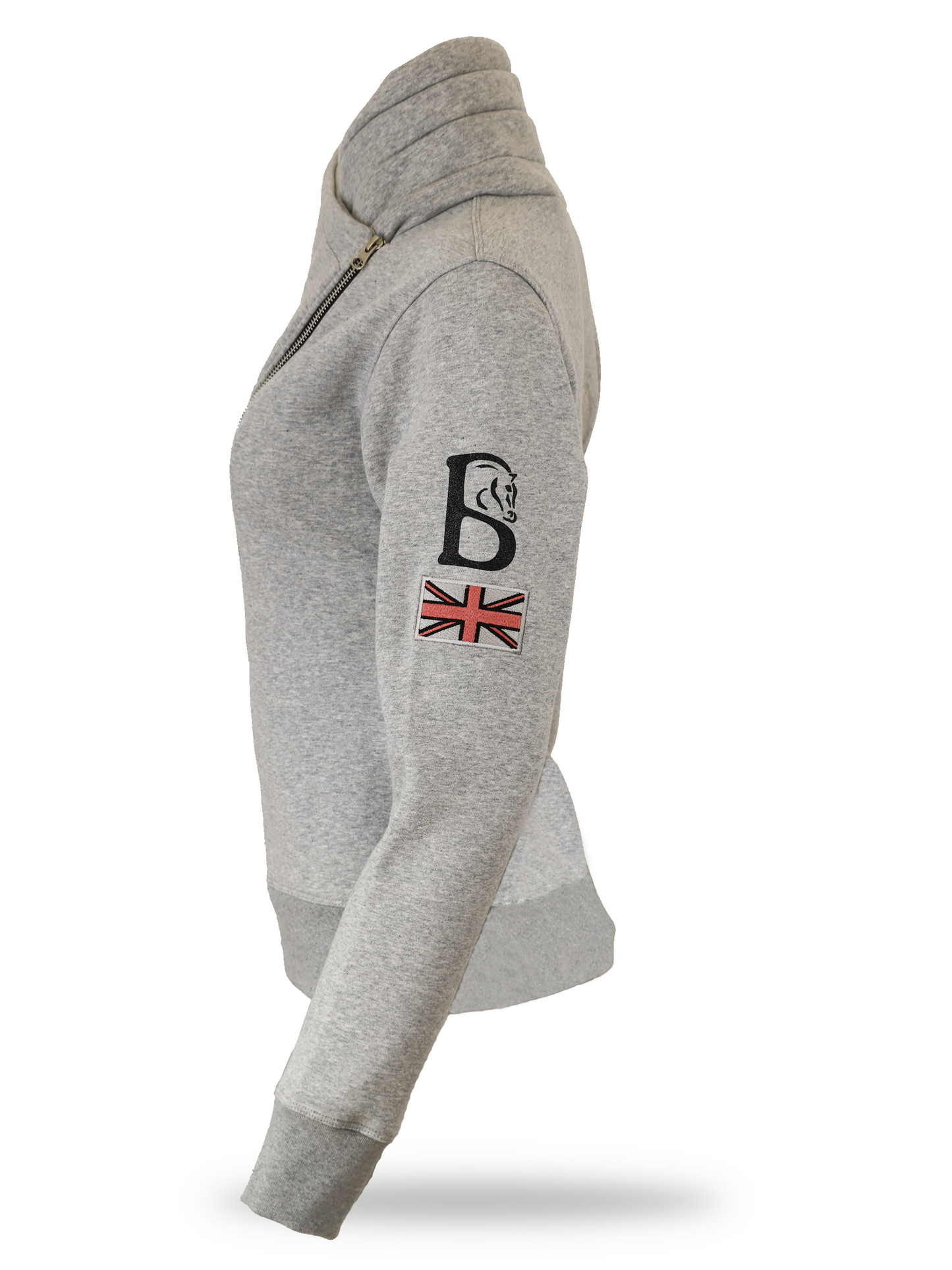 Sabrina Marl Grey Mini Ruffle Collar Top