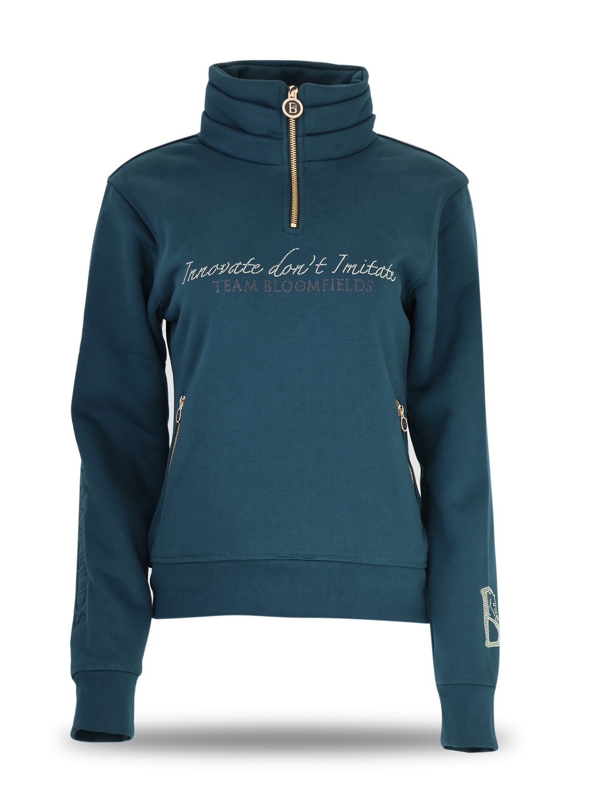 Sade Petrol Blue Quarter Zip Jumper