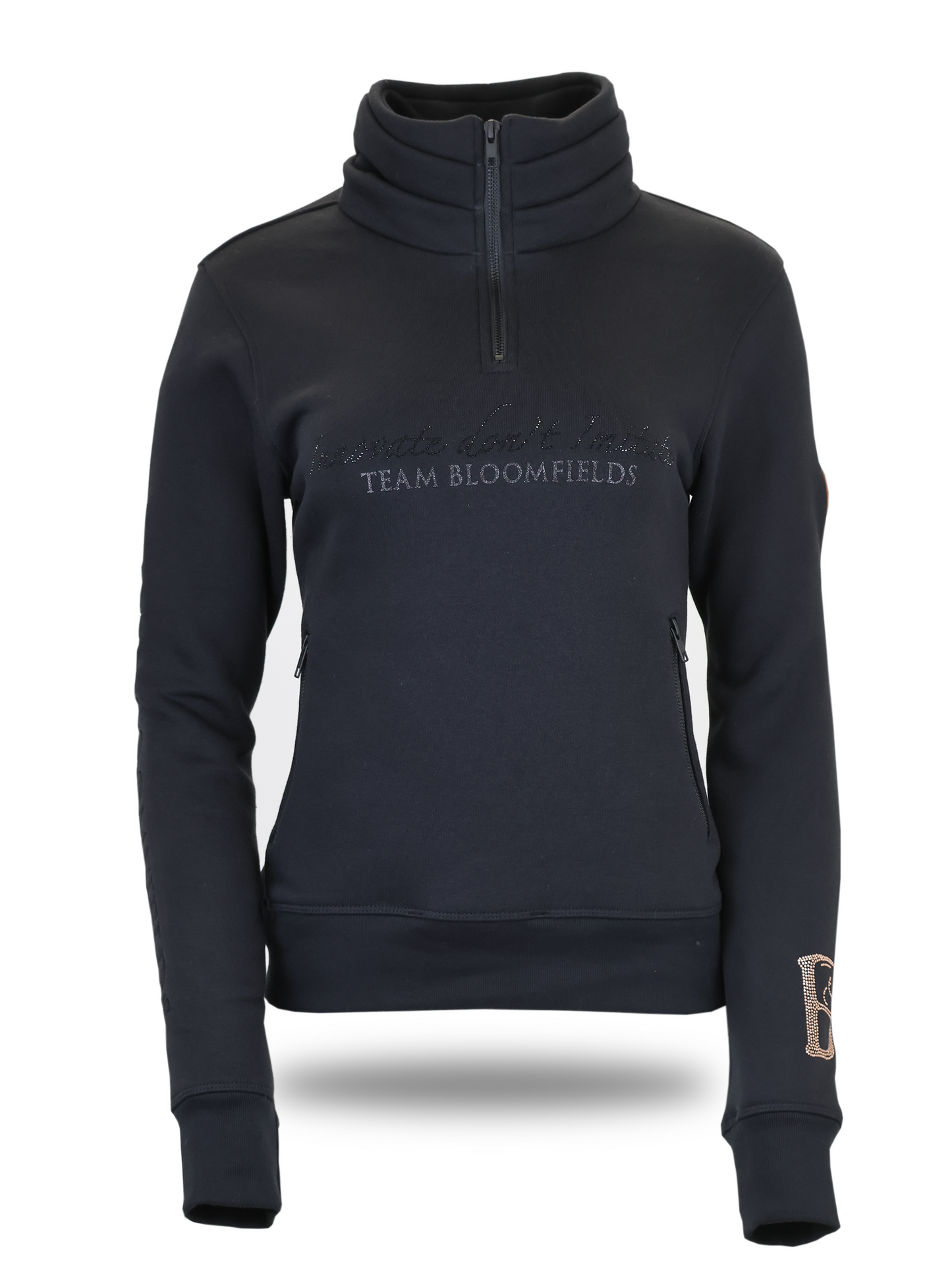 Sade in Black Quarter Zip Black Top