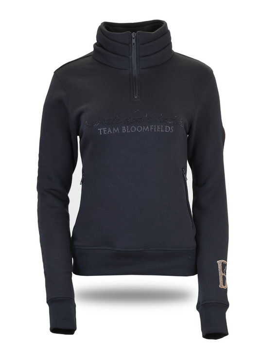Sade in Black Quarter Zip Black Top
