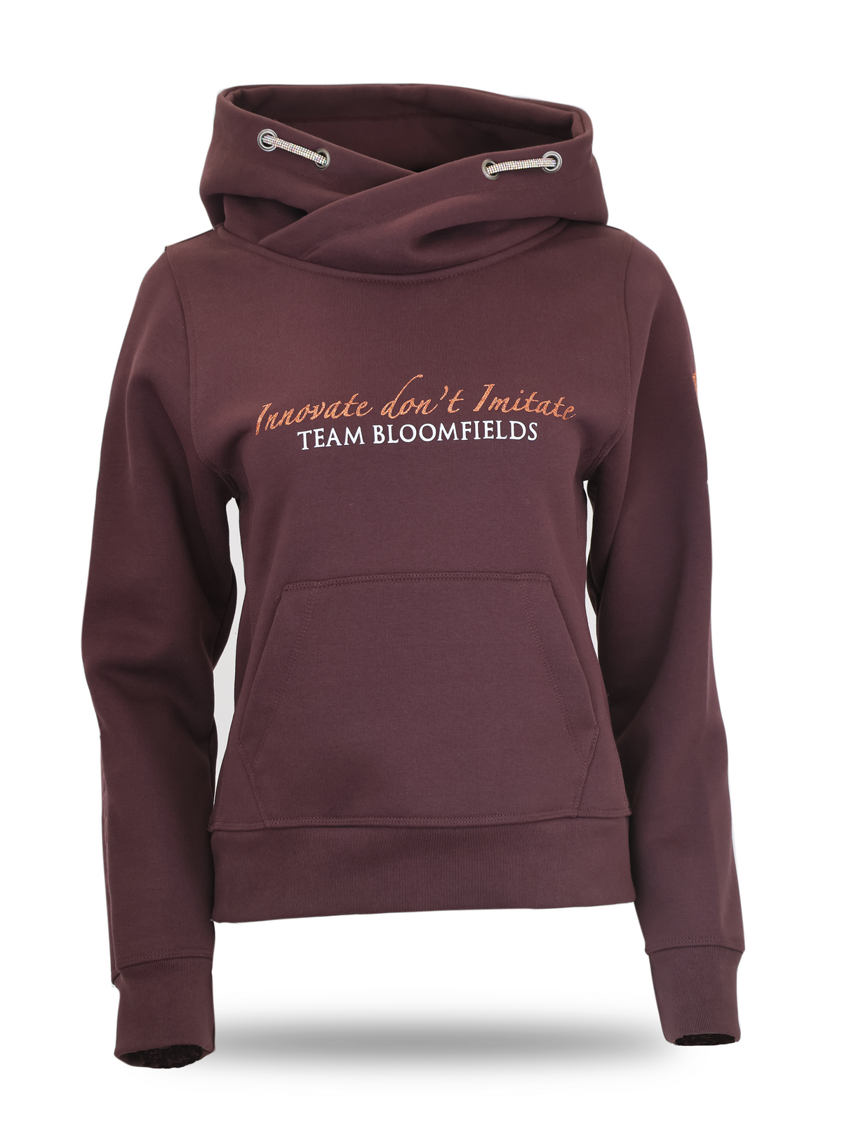 Amelia Seal Brown Copper Cross Necked Hoodie