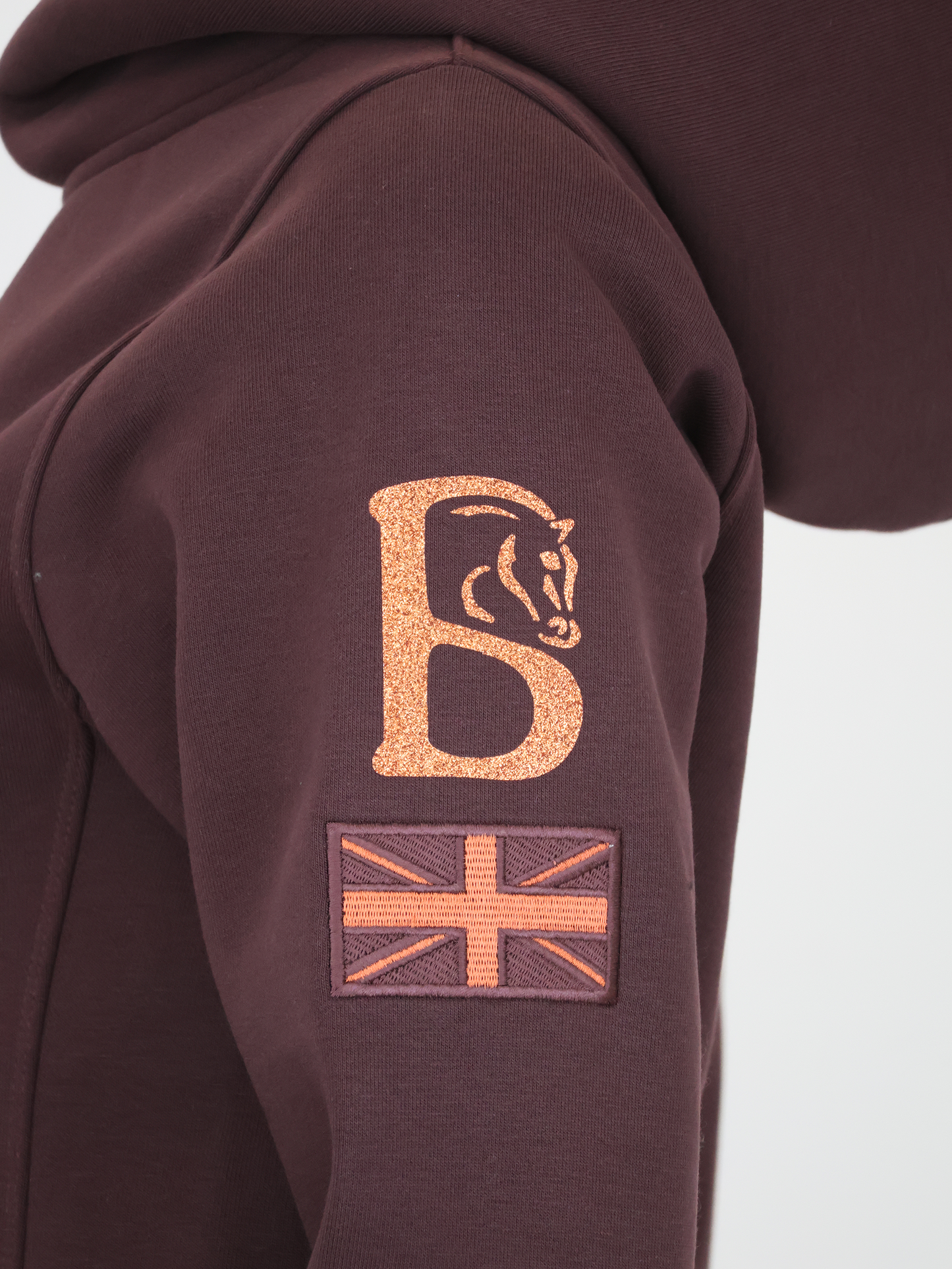 Kids Amelia Seal Brown Cross Necked Hoodie