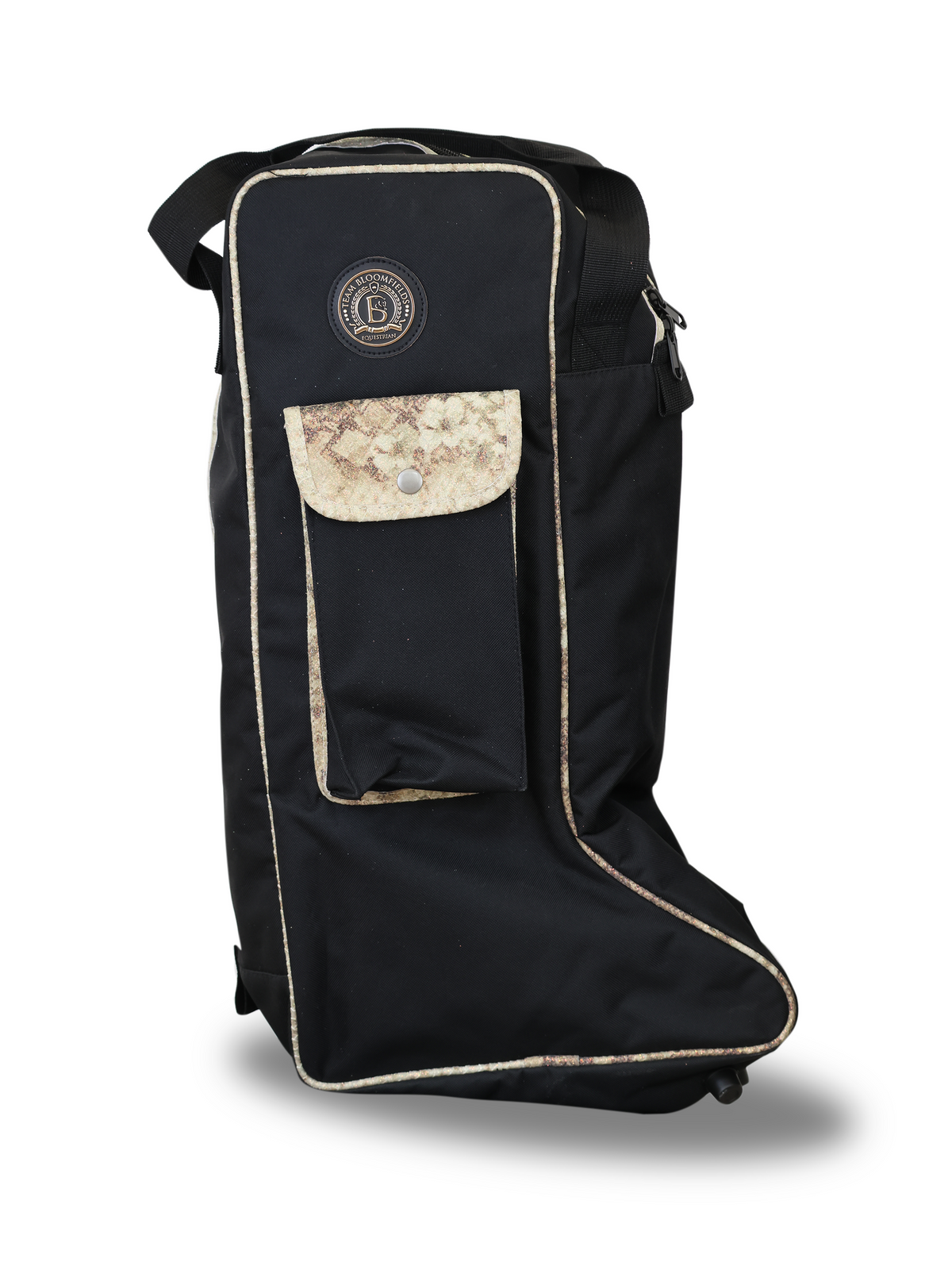 Black & Snakeskin Boot Bag