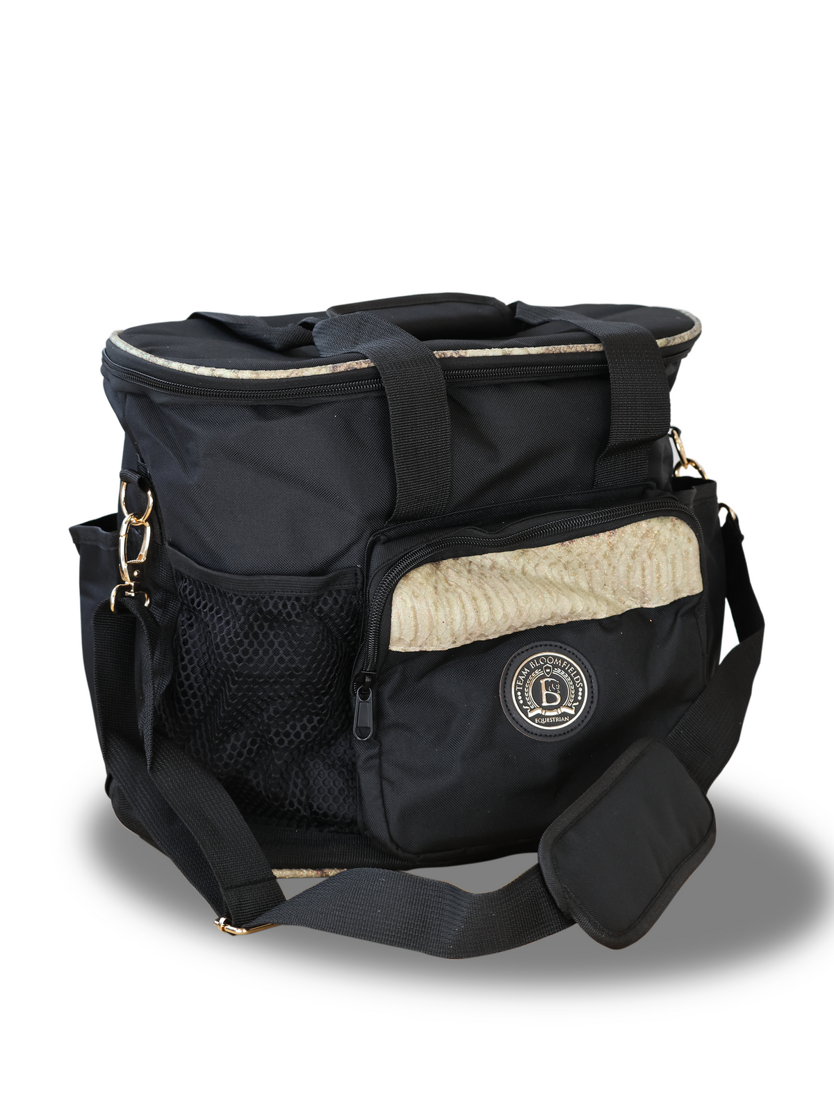 Black & Snakeskin Grooming Bag
