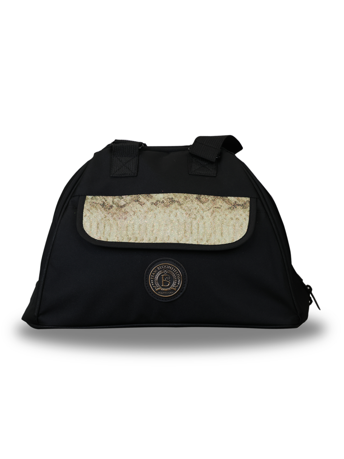 Black & Snakeskin Hat Bag
