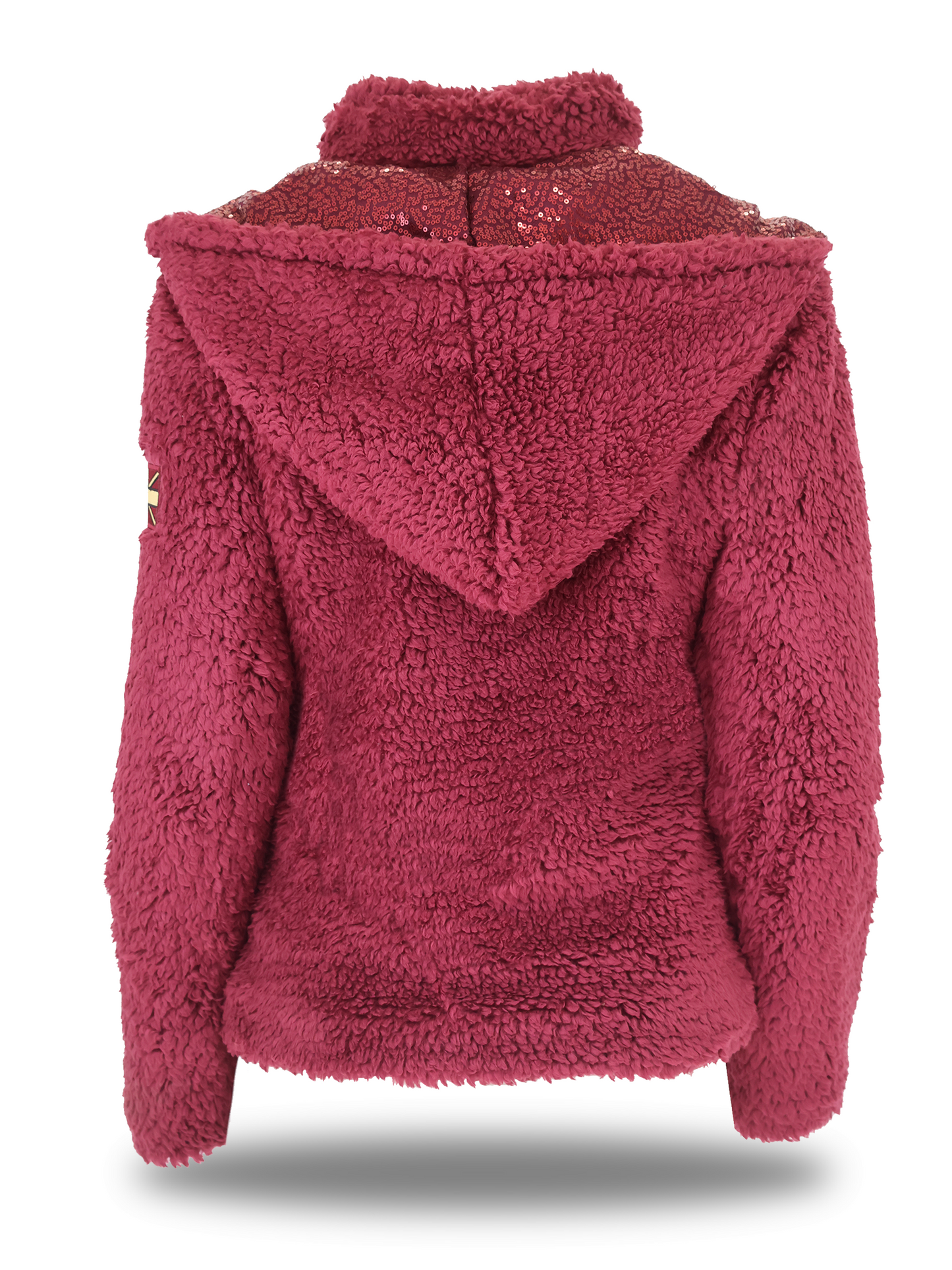Taggie Burgundy Double Collar Teddybear Adult Fleece
