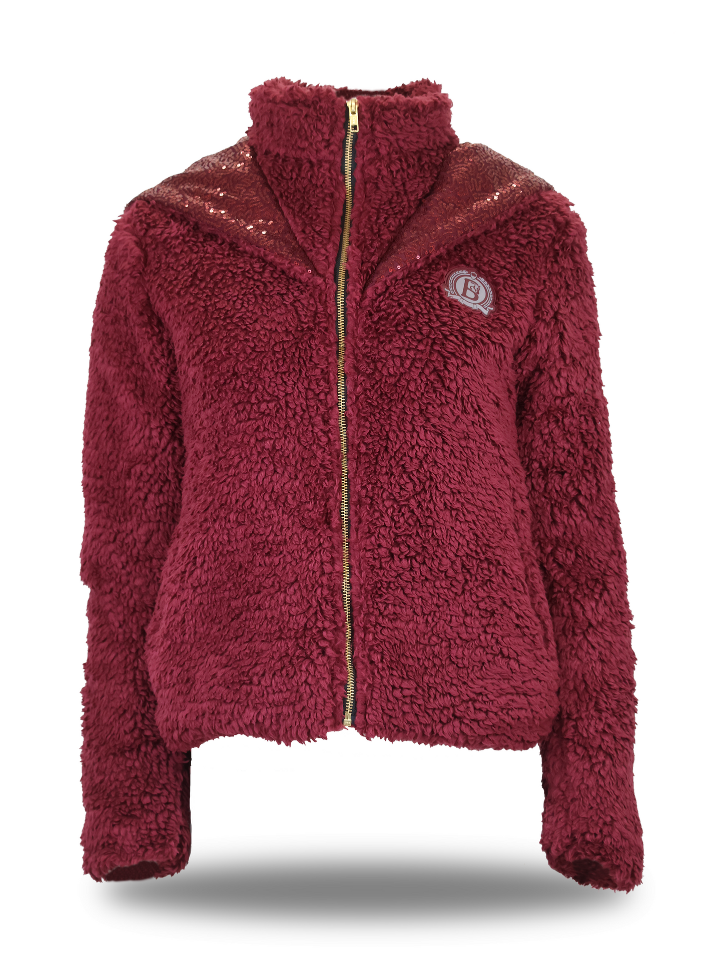 Taggie Burgundy Double Collar Teddybear Adult Fleece