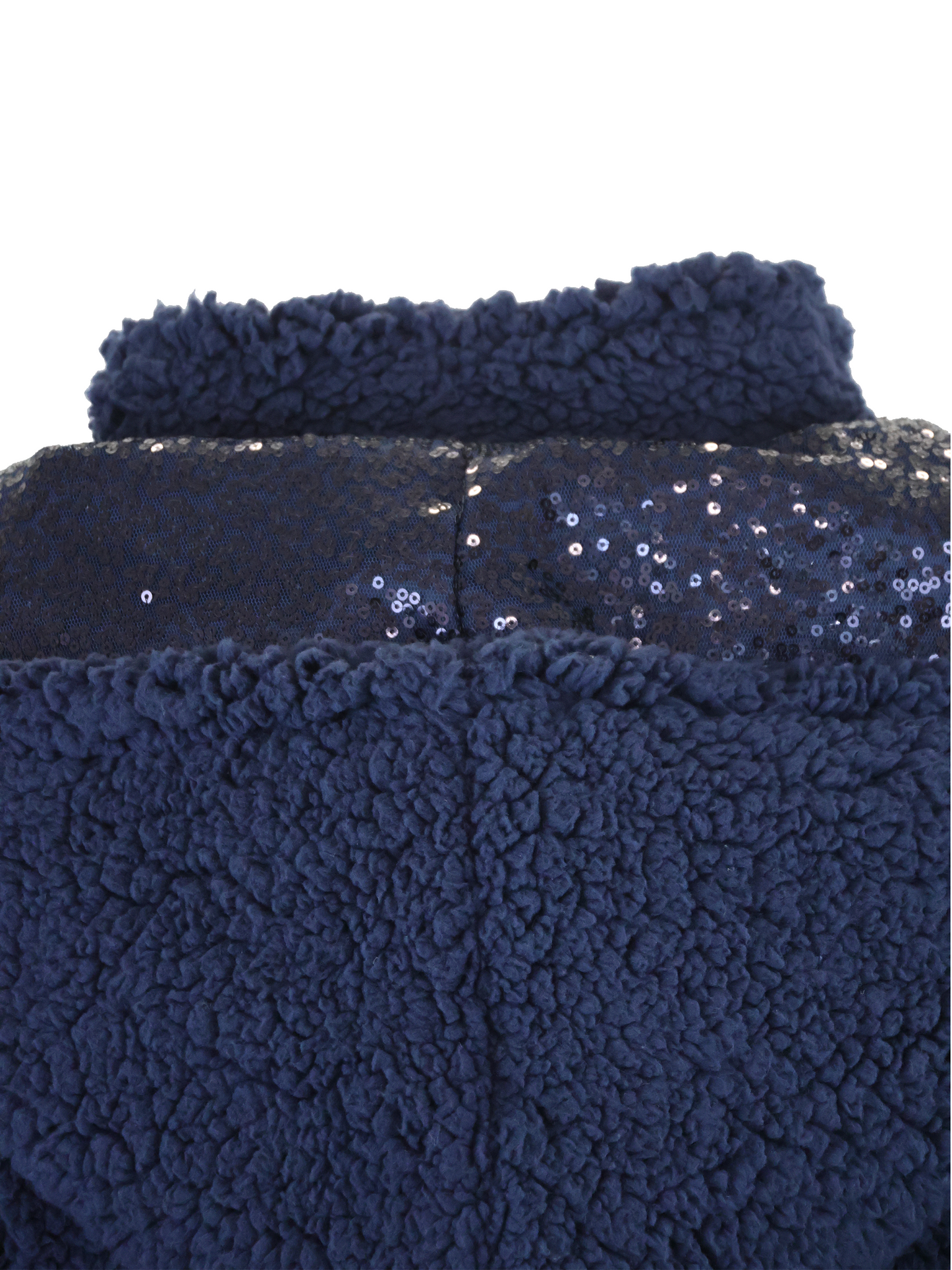 Taggie Navy Double Collar Teddybear Fleece