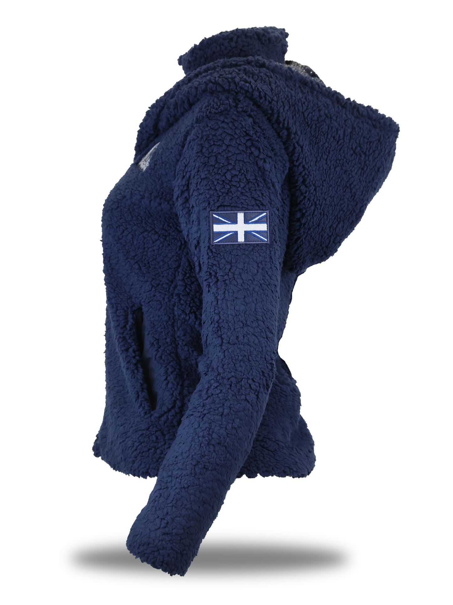 Taggie Navy Double Collar Teddybear Fleece