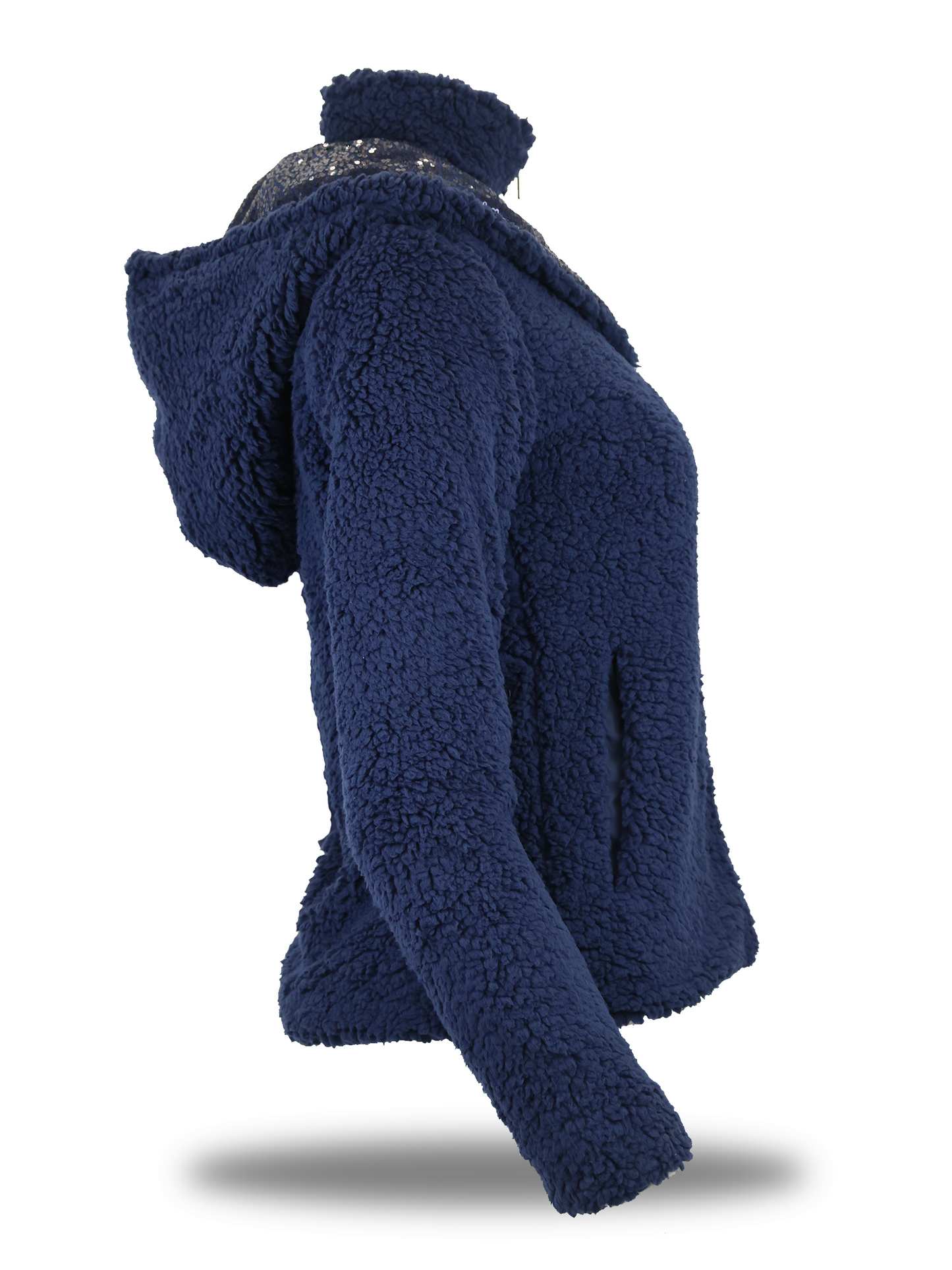 Taggie Navy Double Collar Teddybear Fleece