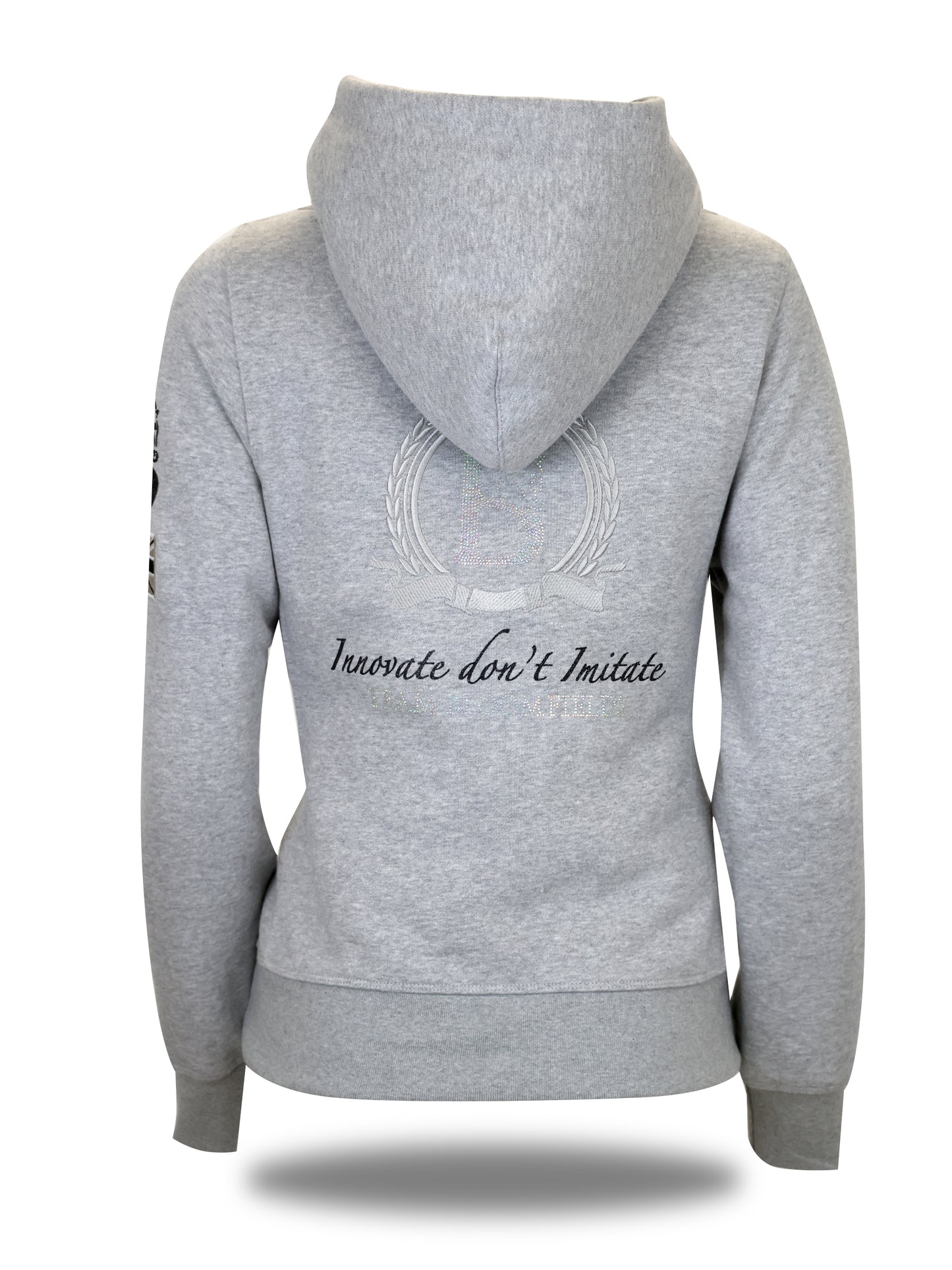 Amelia Marl Grey Cross Necked Hoodie