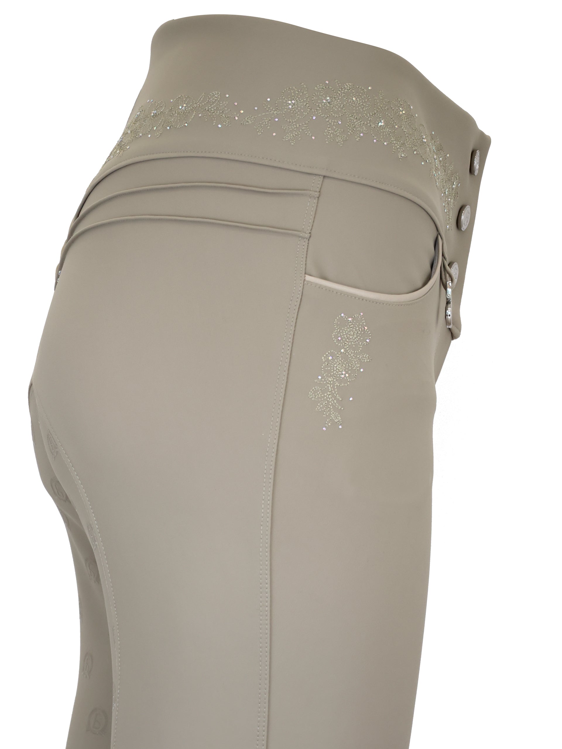 Close-up of the right leg of the Pearl Anemone Breeches