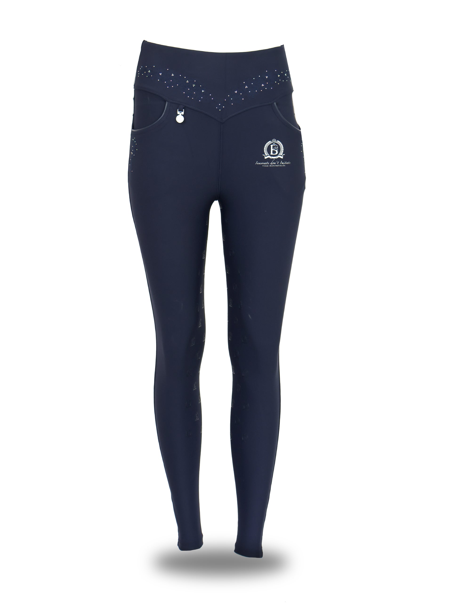 Adults' Anemone Leggings in Navy, front view