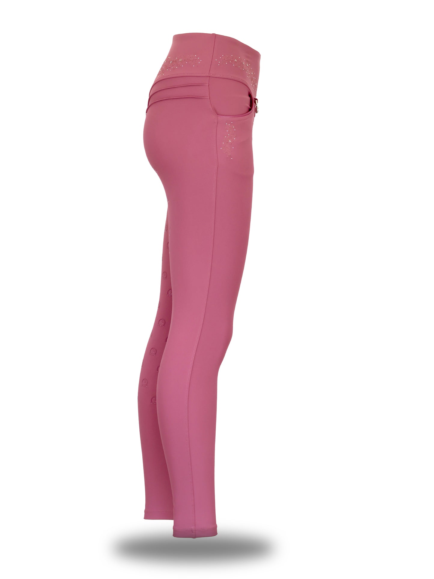 Adults' Anemone Leggings in Old Rose, right side view