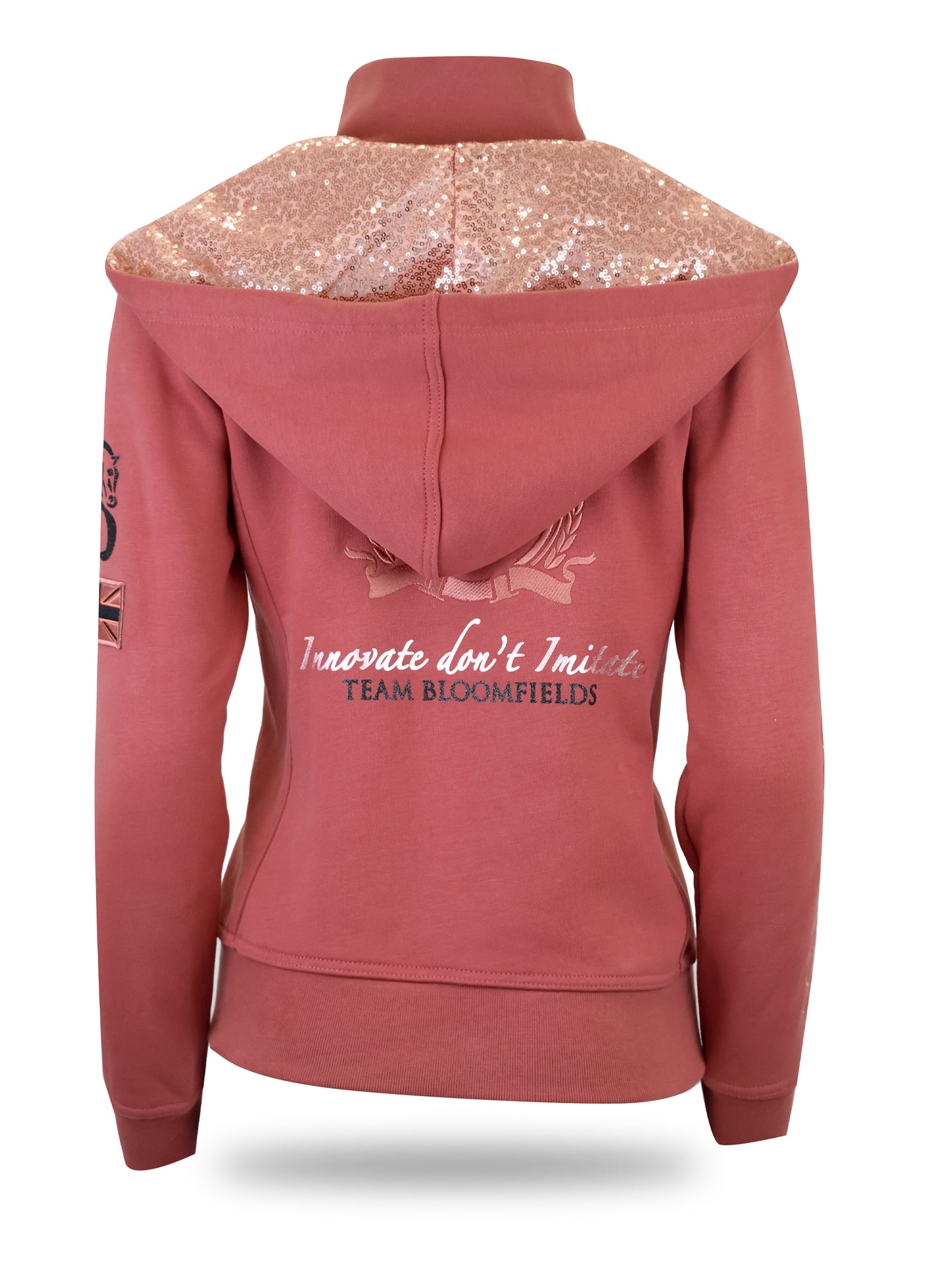 Arabella Mini Burnt Apricot Double Collar Fitted Zip Hoodie