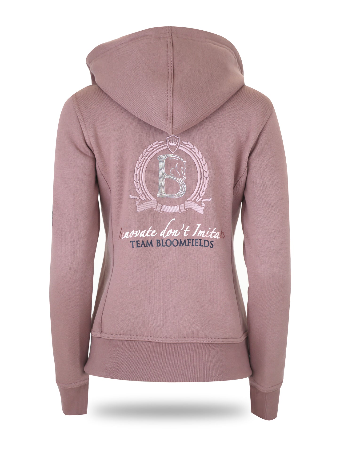 Arabella Mini Heather Double Collar Fitted Zip Hoodie