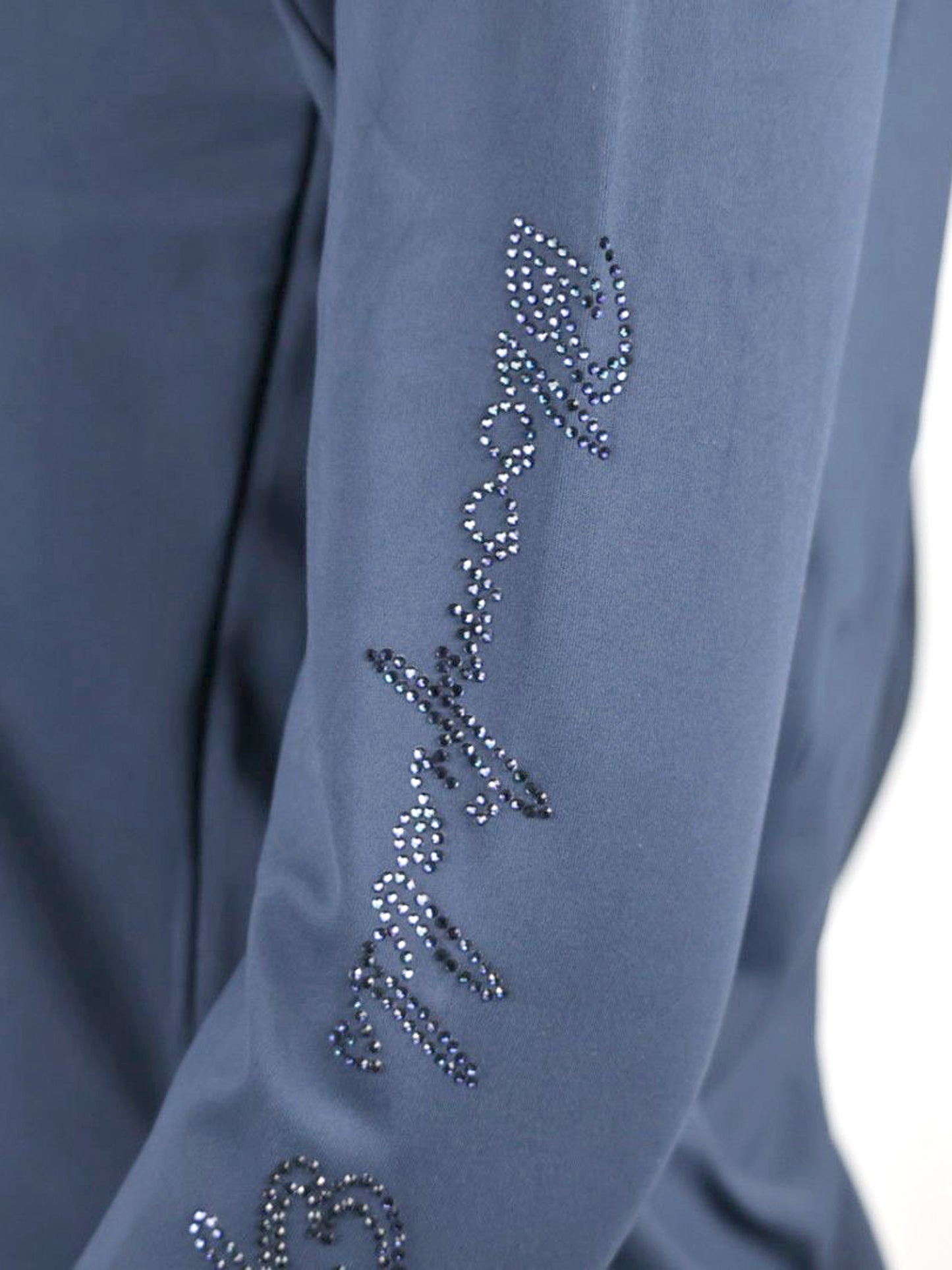 Cora Crystal Diagonal Zip Sport Jacket