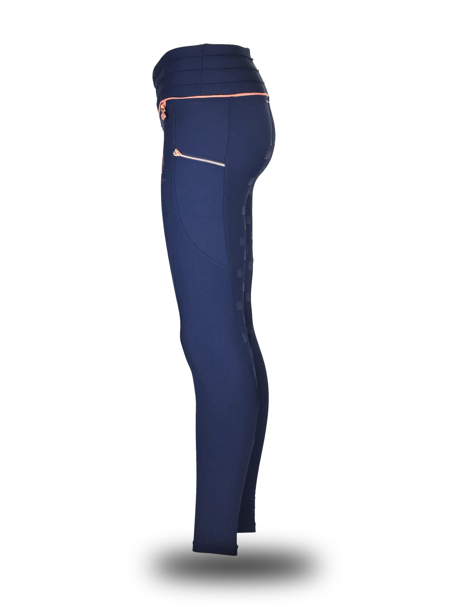 Maya Pleated Navy Leggings