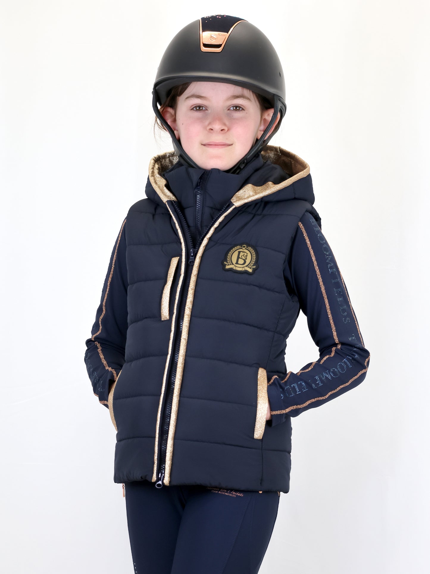 Kids Legacy Navy & Champagne Gilet