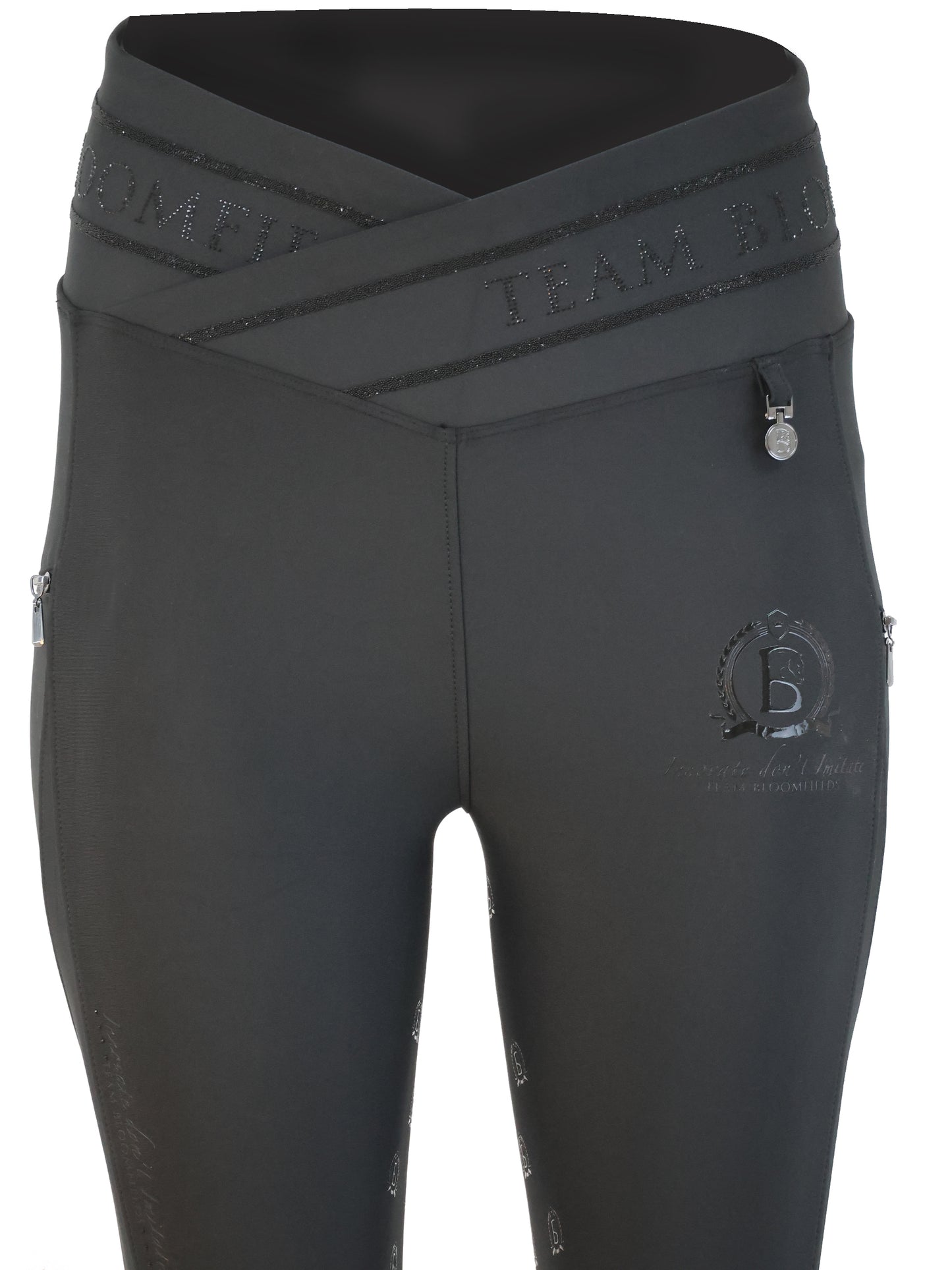 Celeste Black Crystal Leggings