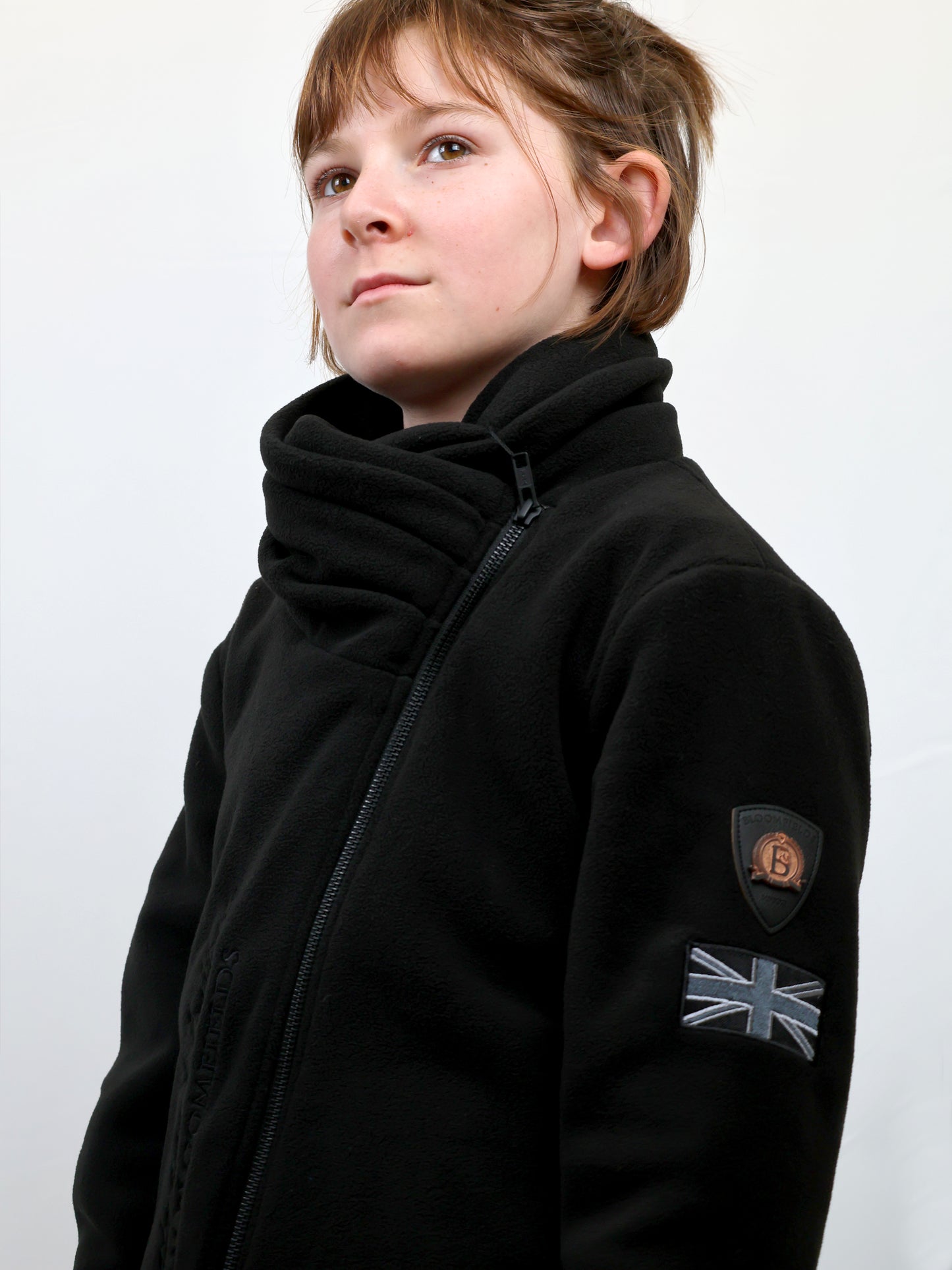 Mini Selena Black Fleece Jacket