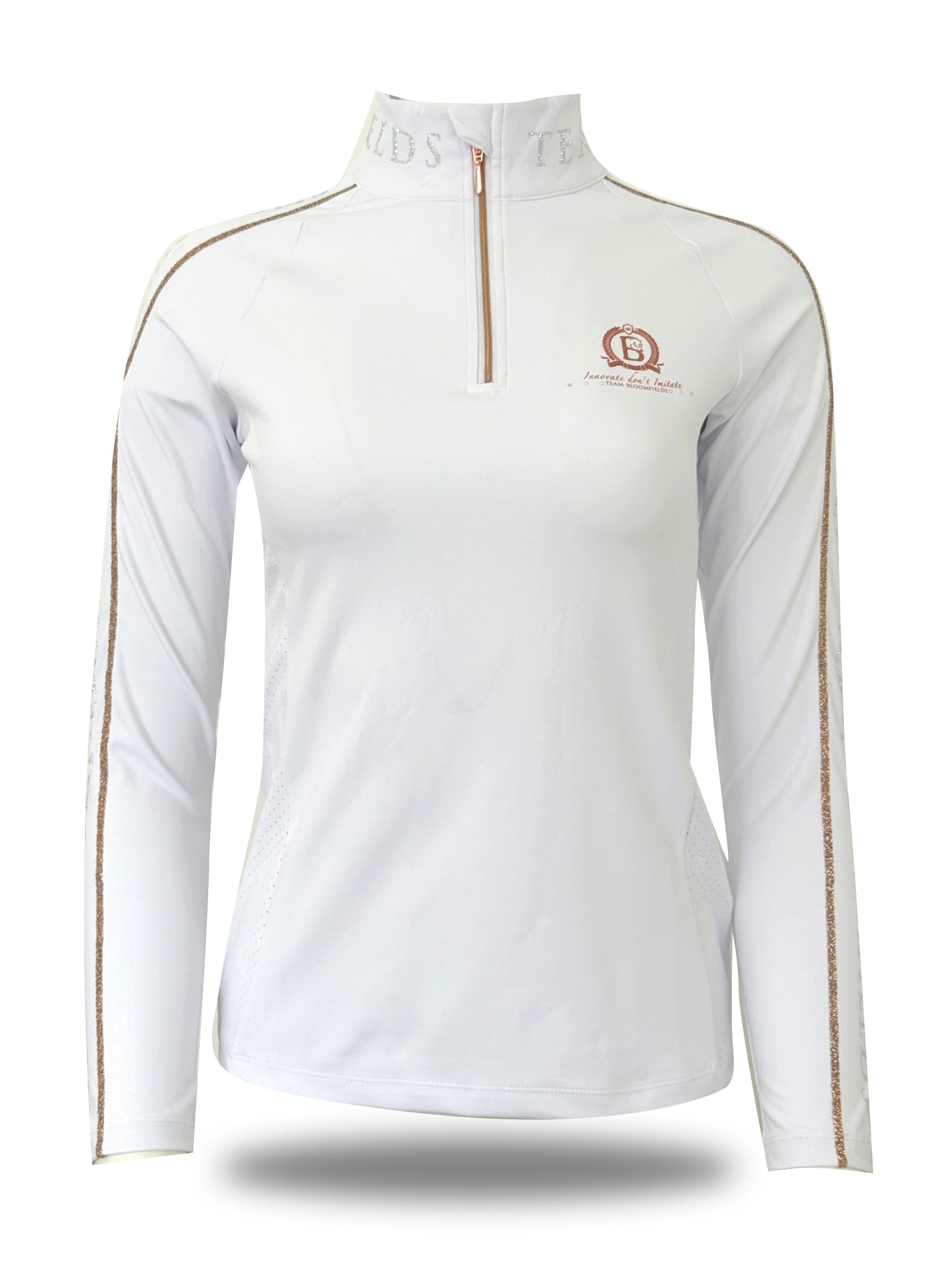 Chloe White Crystal Base Layer With Long Sleeves