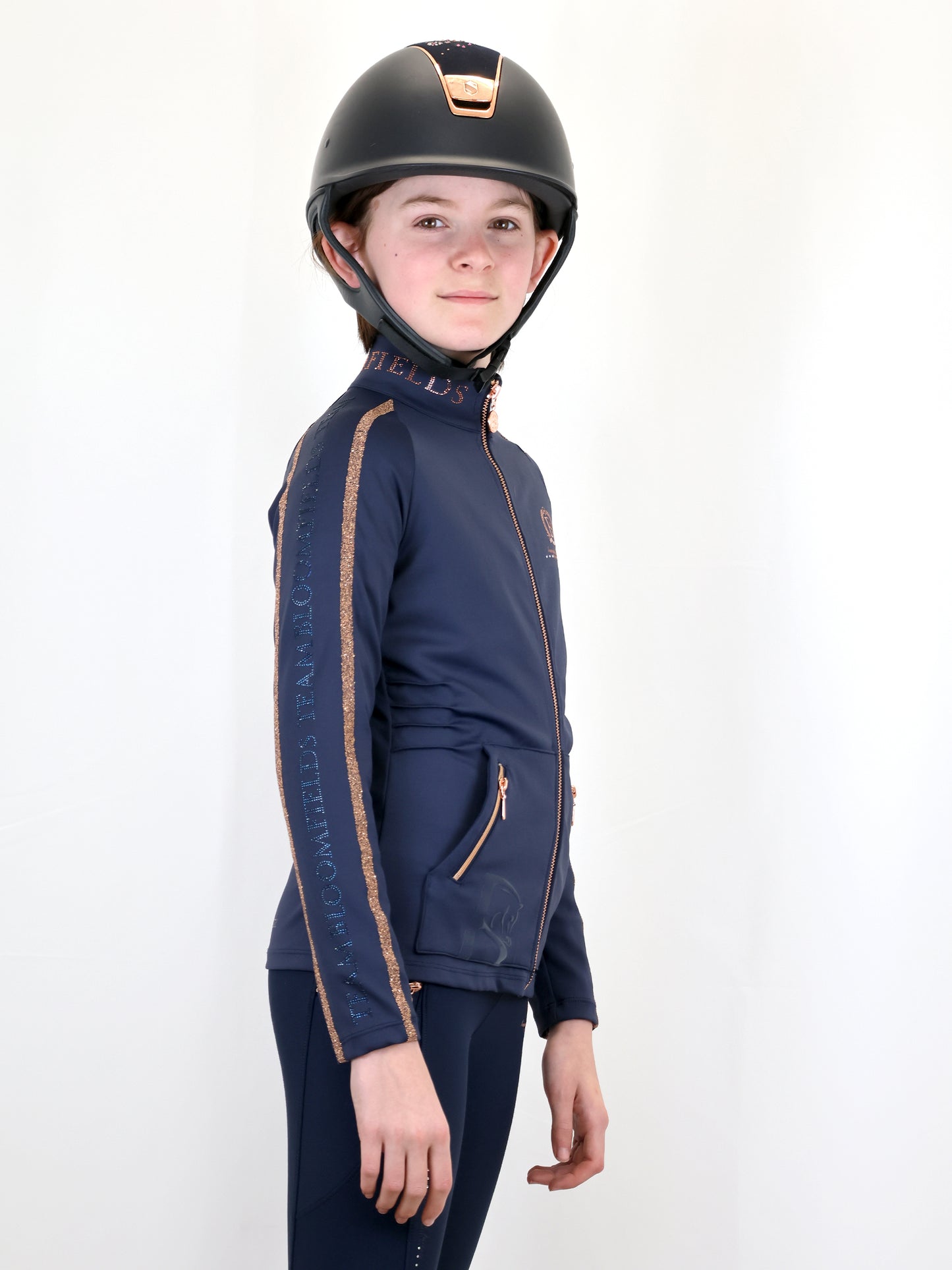 Caitlin Mini Crystal Navy Training Jacket