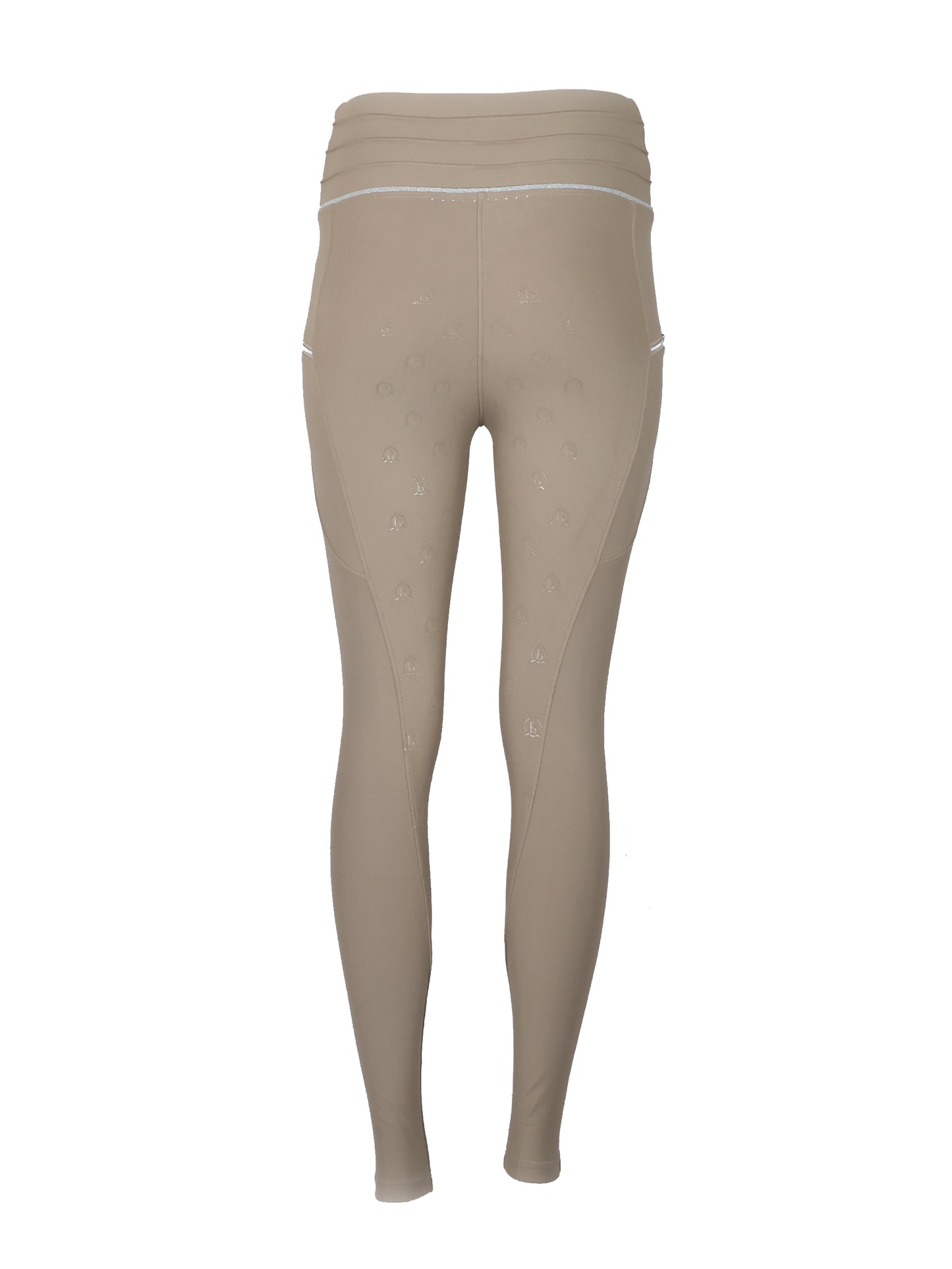 Maya Pleated Beige Leggings