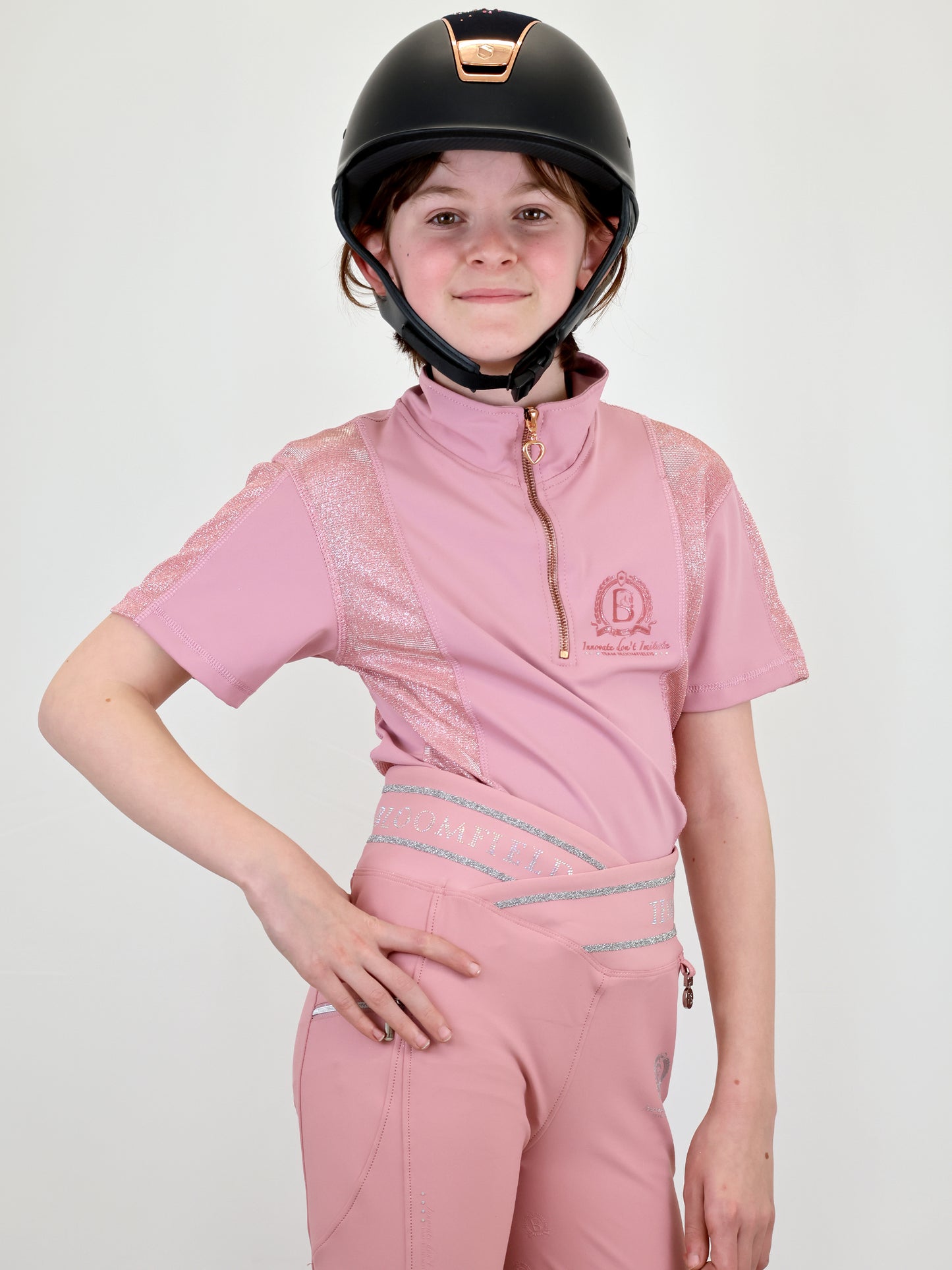 Glimmer Pink Mini Base Layer With Short Sleeves