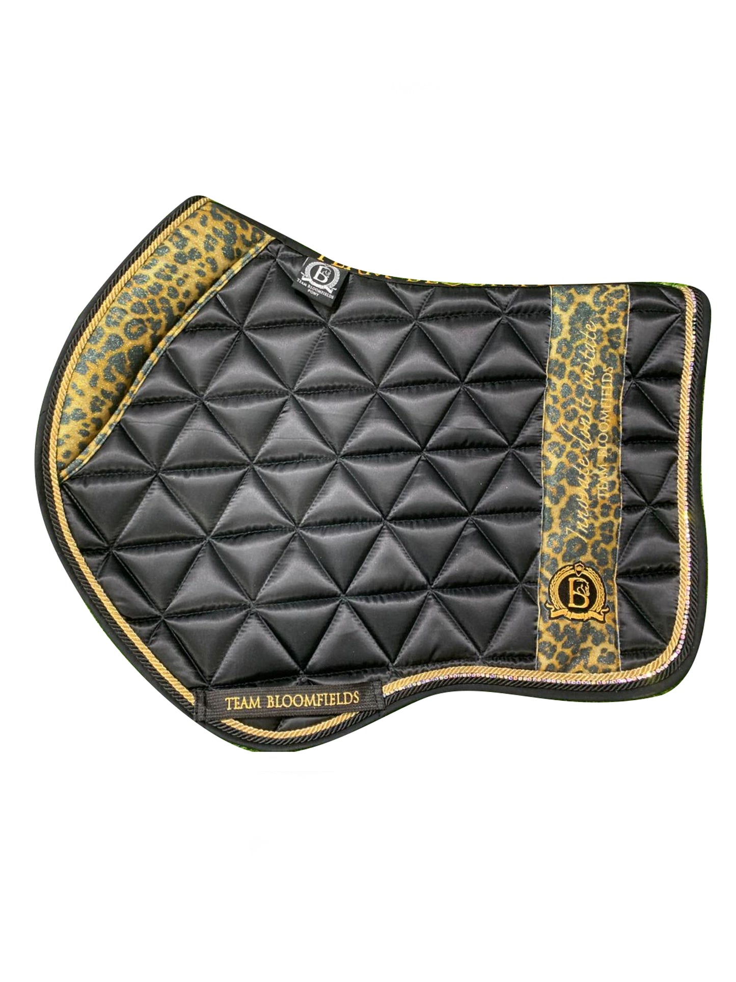 Black & Leopard Print Jump Saddle Pad