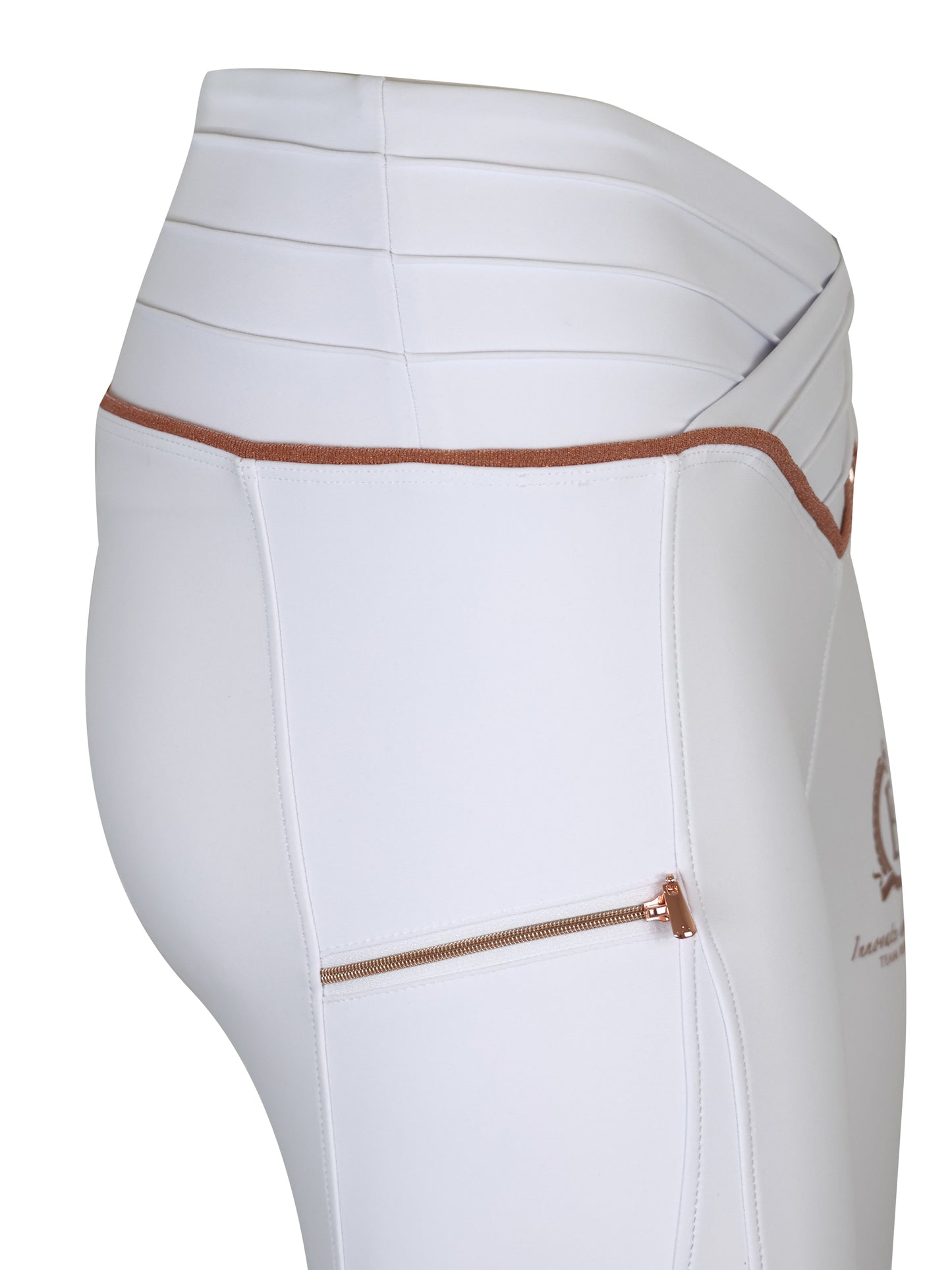 Maya Pleated White Leggings