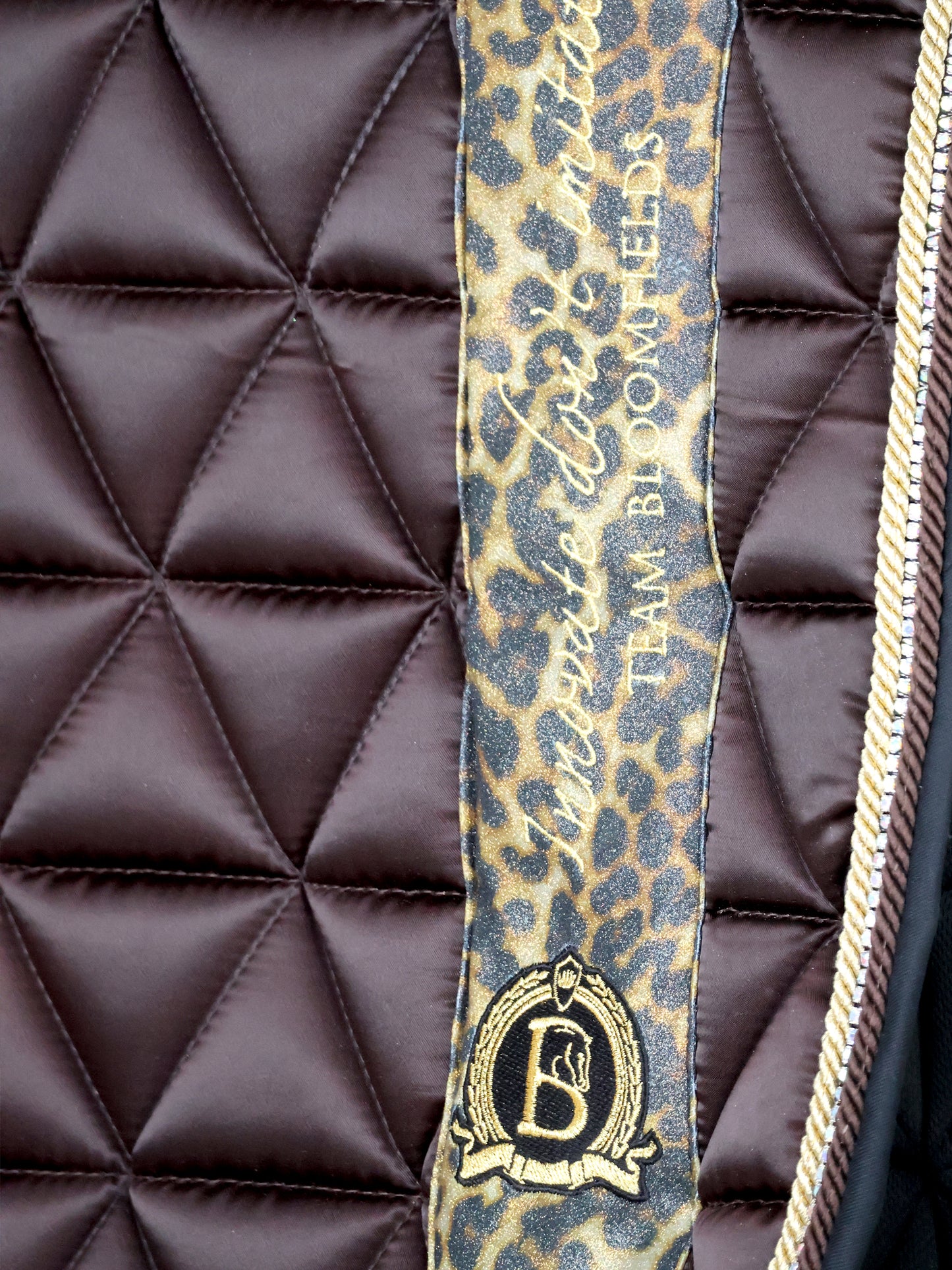 Brown & Leopard Print Jump Saddle Pad