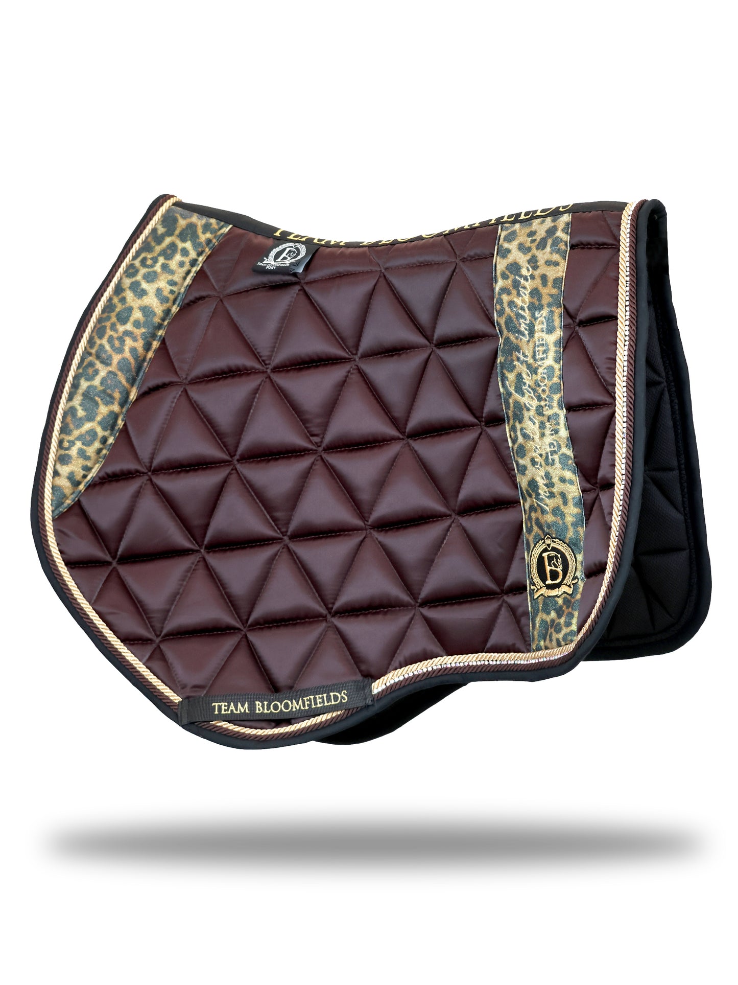 Brown & Leopard Print Jump Saddle Pad