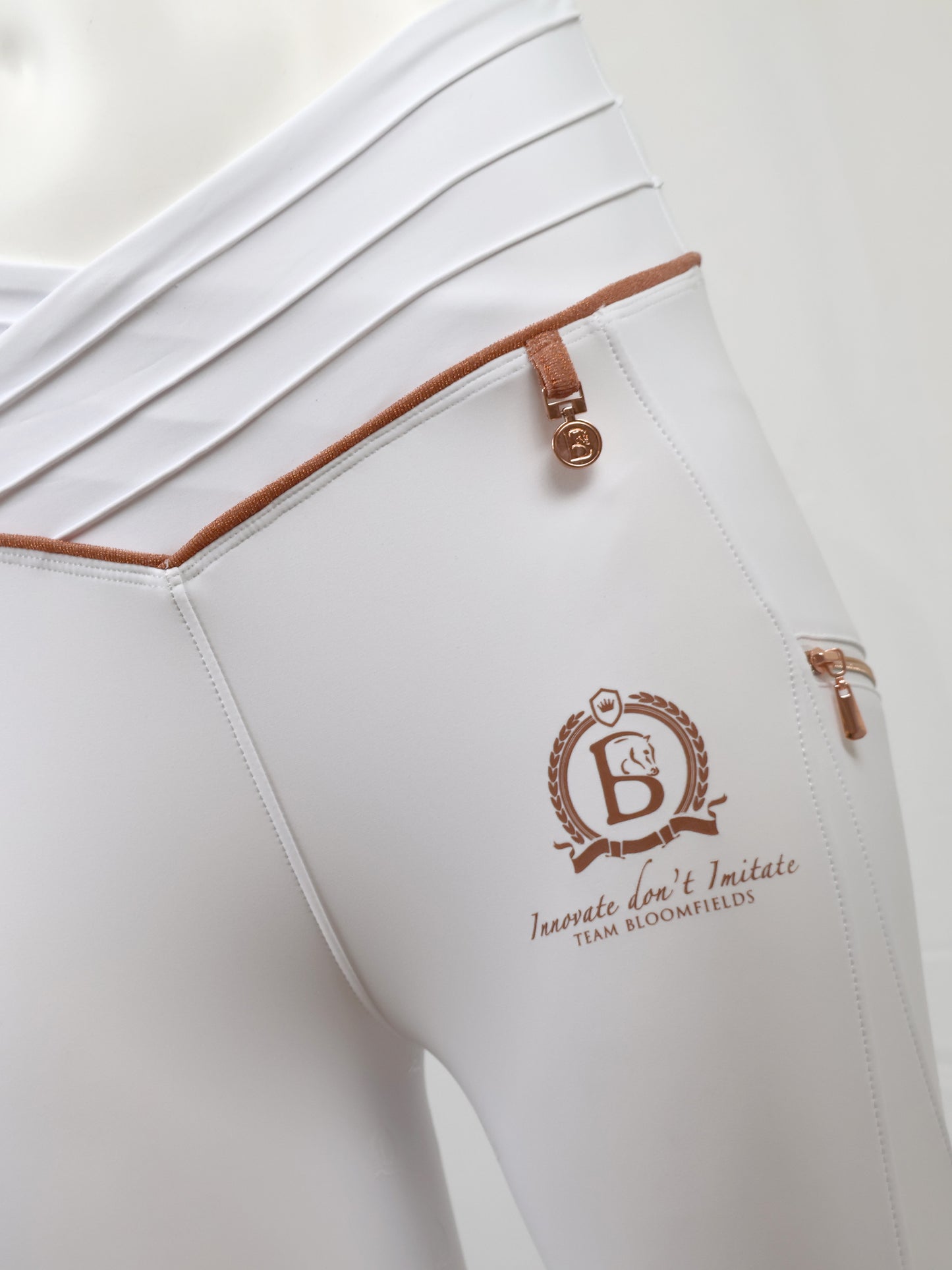 Maya Pleated White Leggings