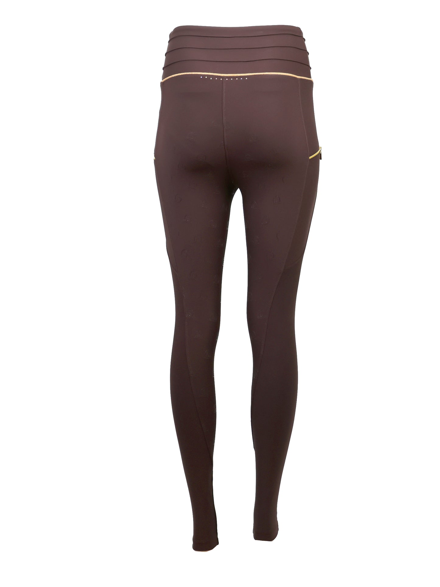 Maya Pleated Chocolate Leggings