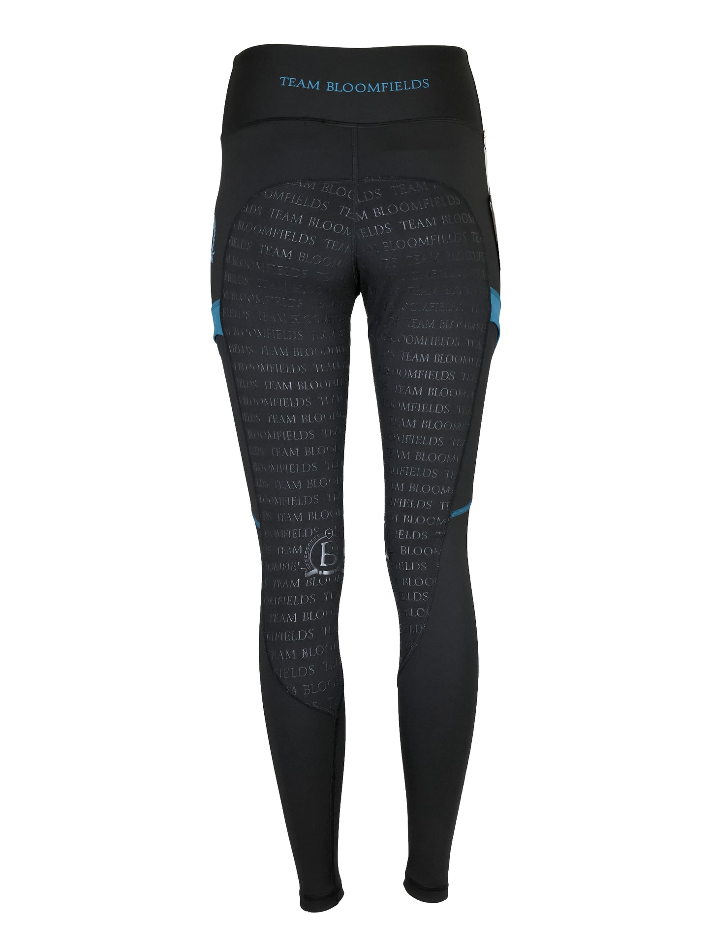 Leonora Black & Peacock Full Silicone Seat Riding Leggings