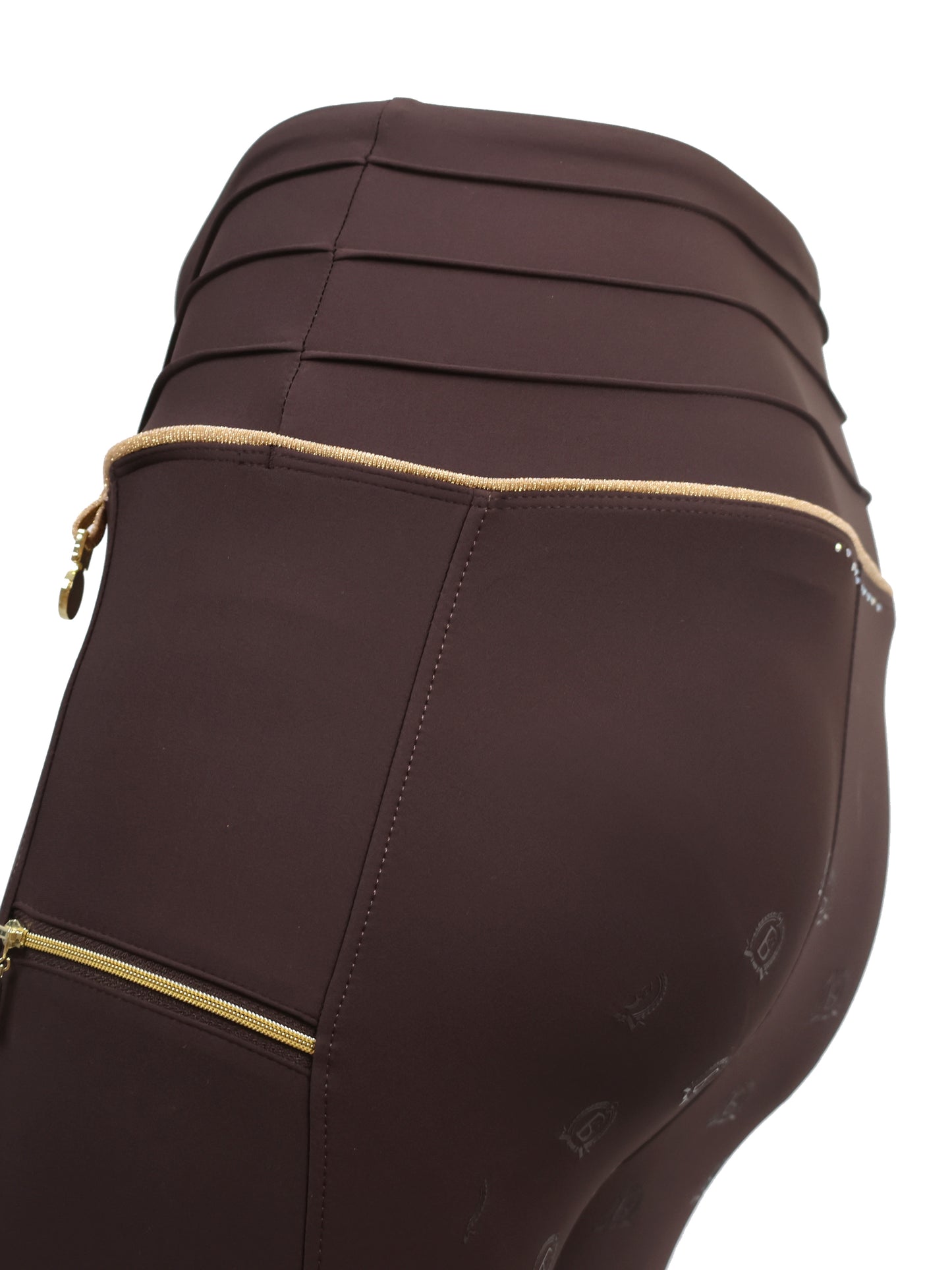 Mini Maya Chocolate Pleated leggings