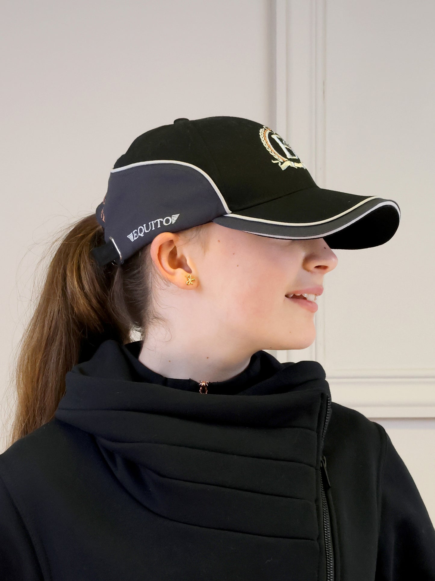 Sparkle Black, Grey & Rose Gold Baseball Cap