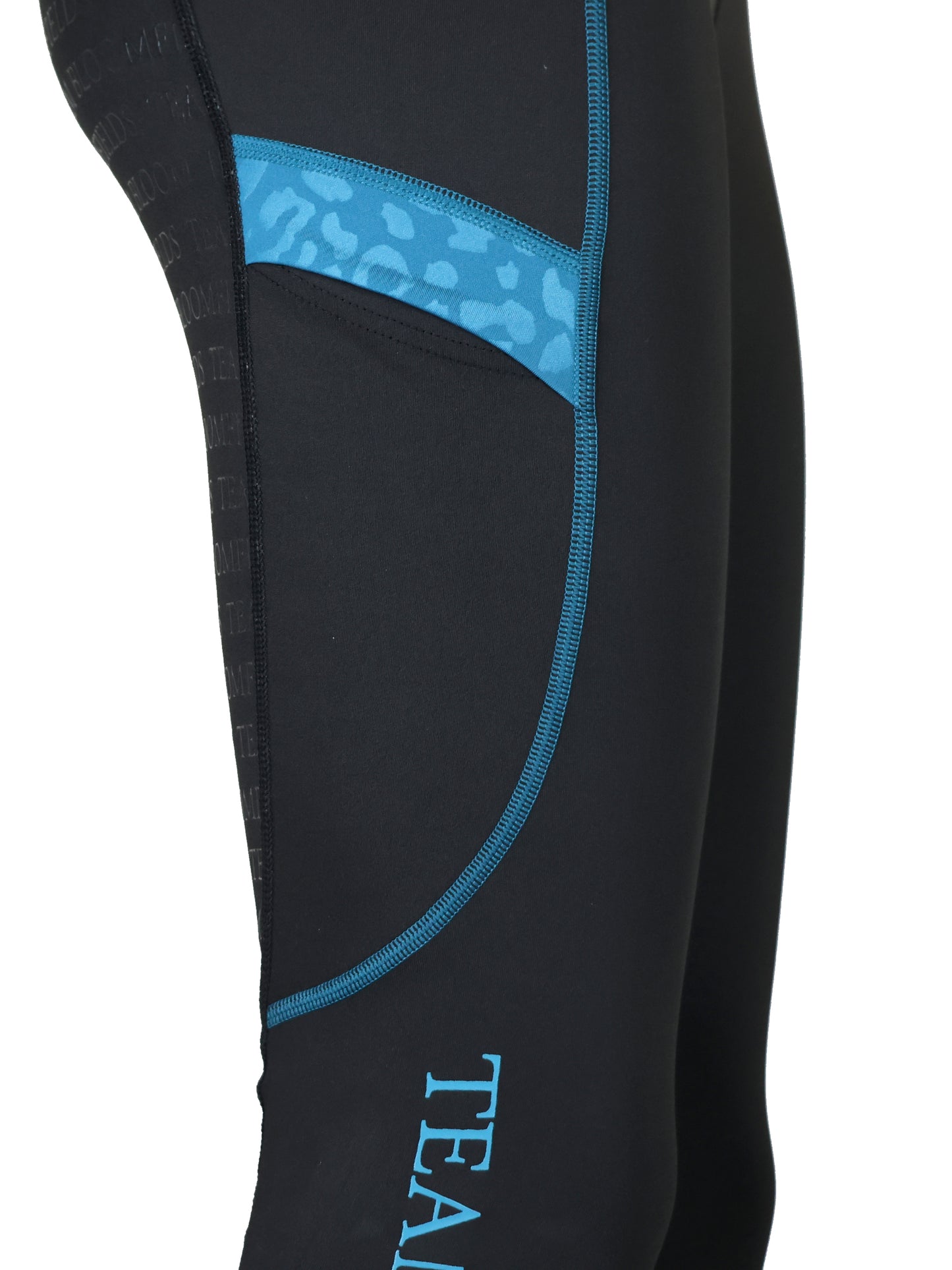 Leonora Black & Peacock Full Silicone Seat Riding Leggings