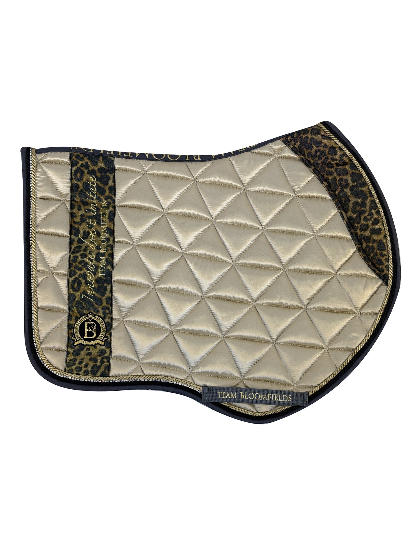 Champagne & Leopard Print Jump Saddle Pad