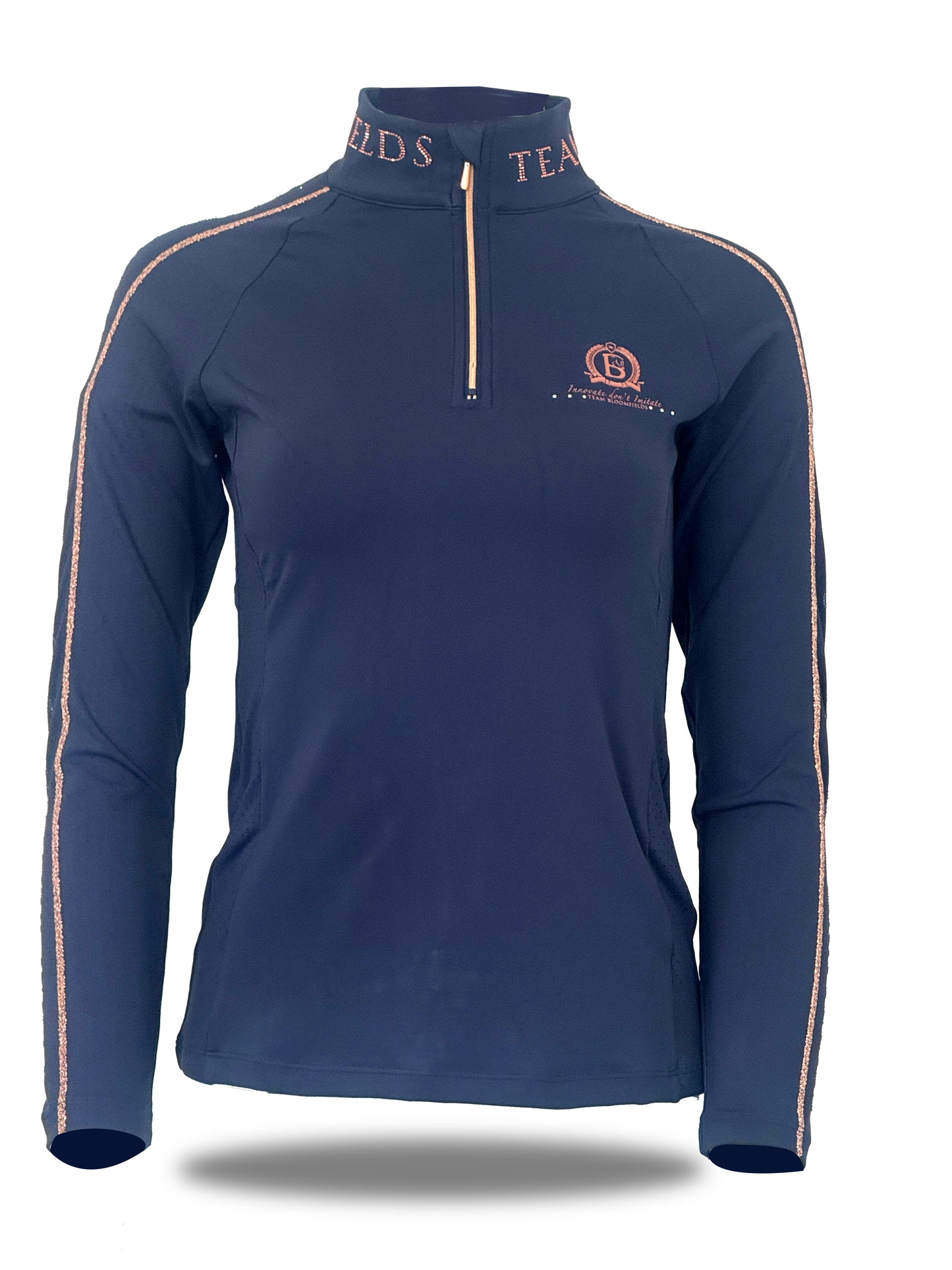 Chloe Navy Crystal Base Layer With Long Sleeves