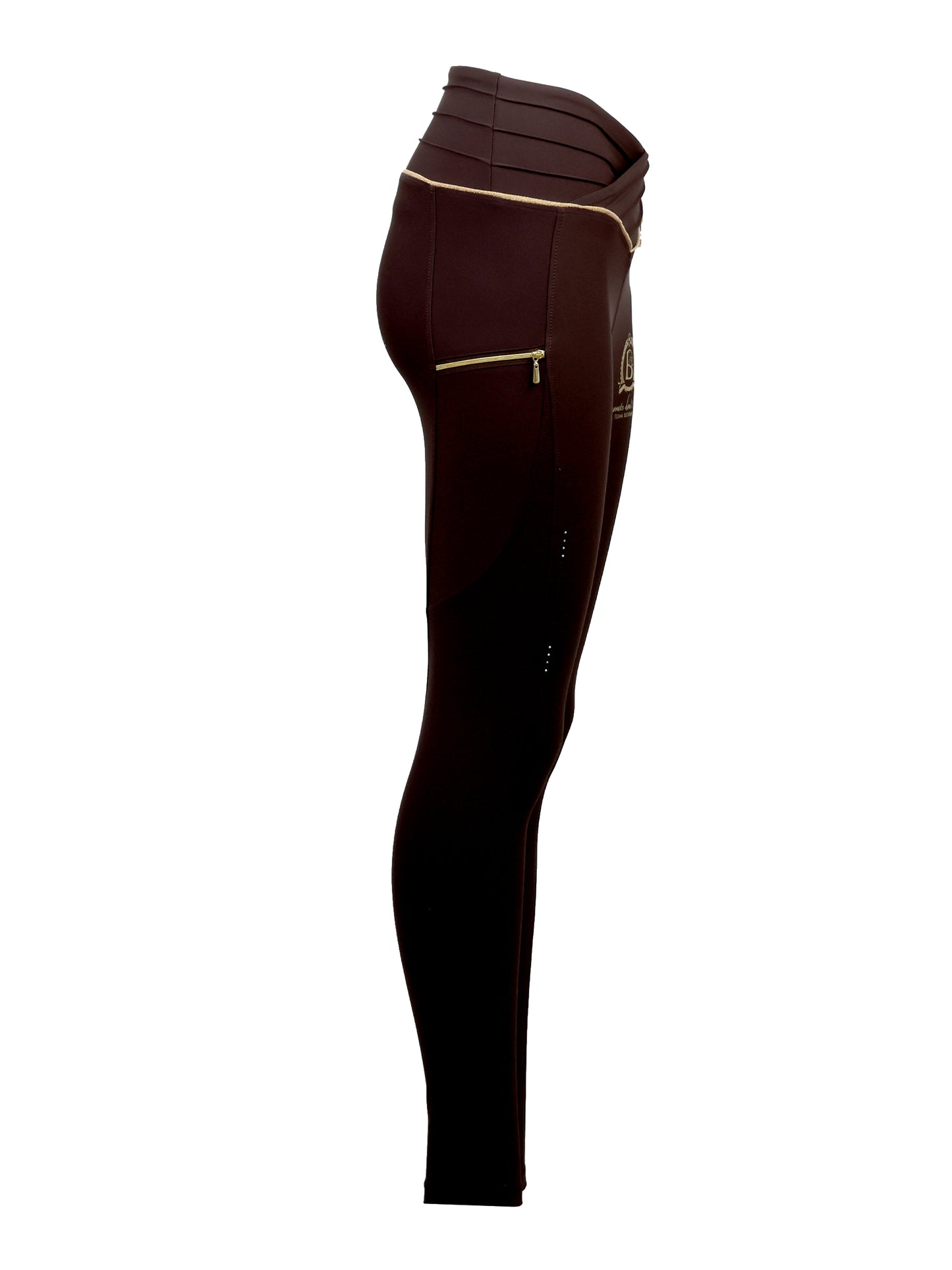 Maya Pleated Chocolate Leggings